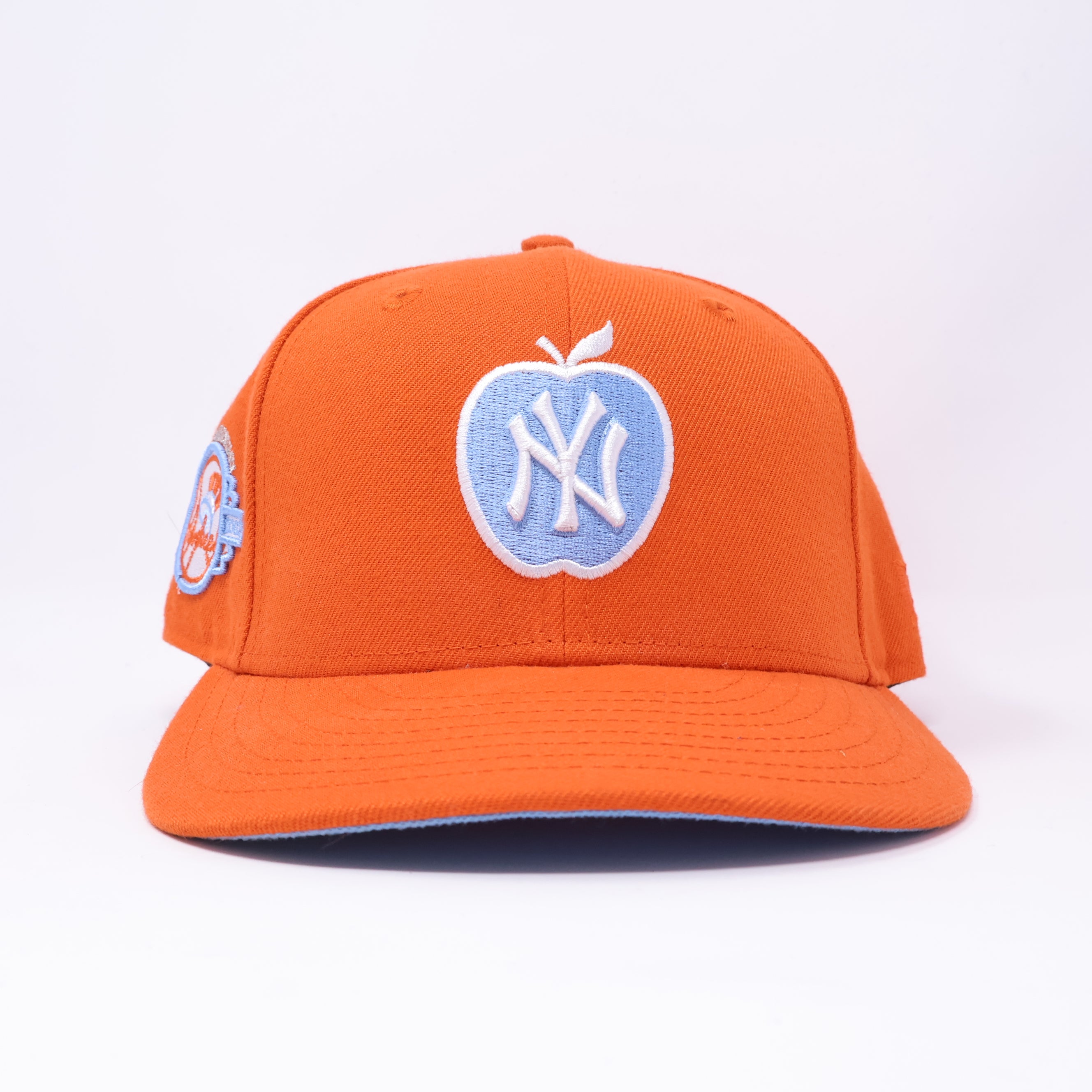 USED 3/8 Orange New York Yankees 100th Anniversary 59fifty New Era Fitted Hat Cap