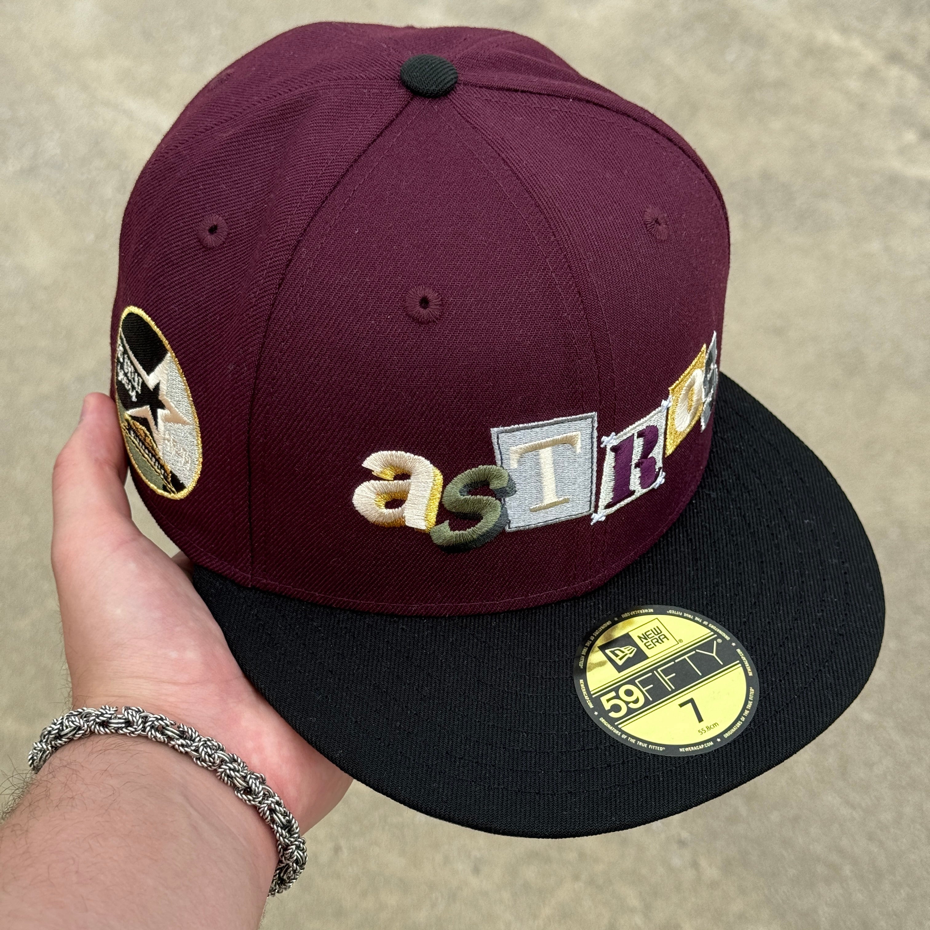Burgundy Houston Astros Ransom 35 Great Years 59fifty New Era Fitted Cap Hat