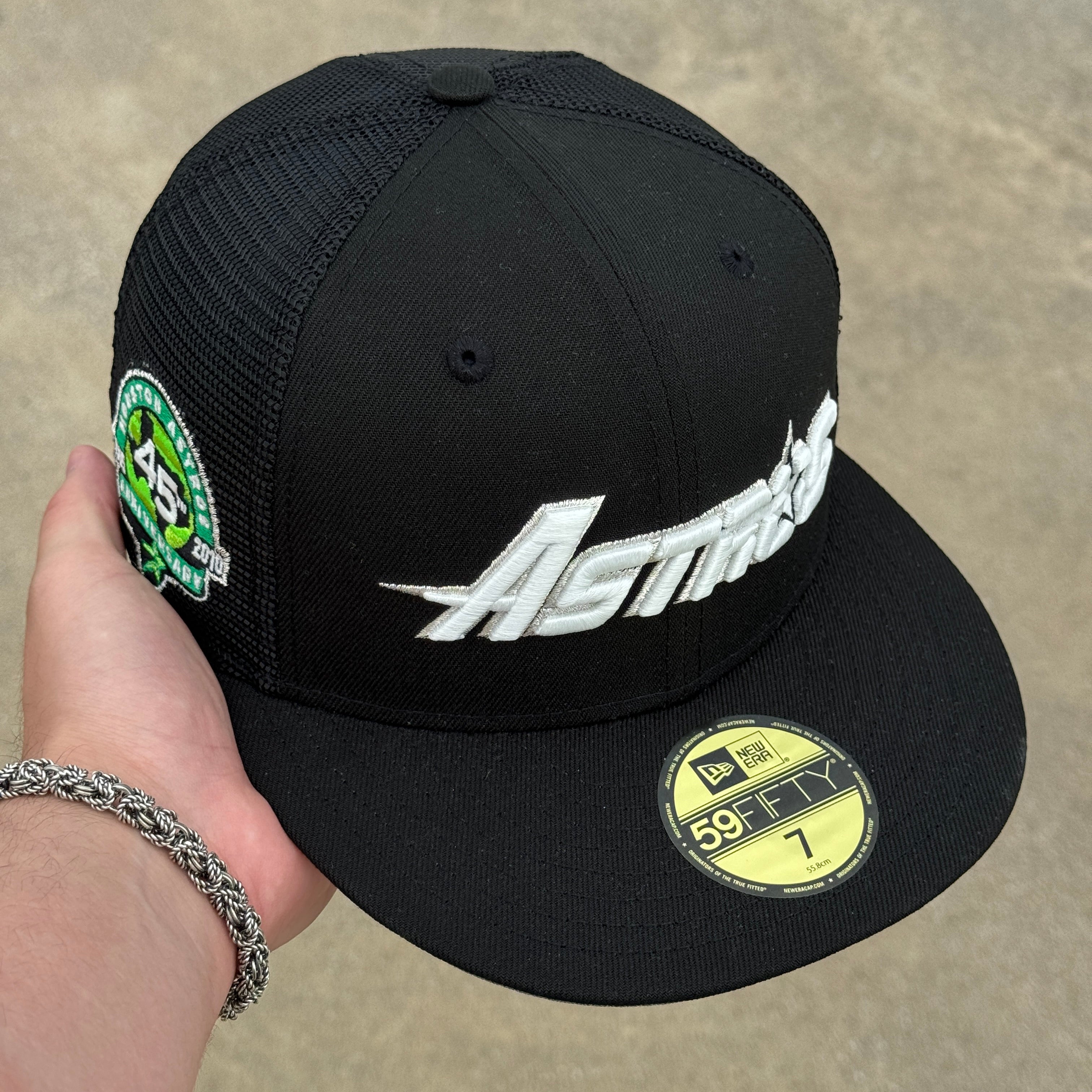 Black Trucker Houston Astros 45th Anniversary GITD 59fifty New Era Fitted Hat Cap