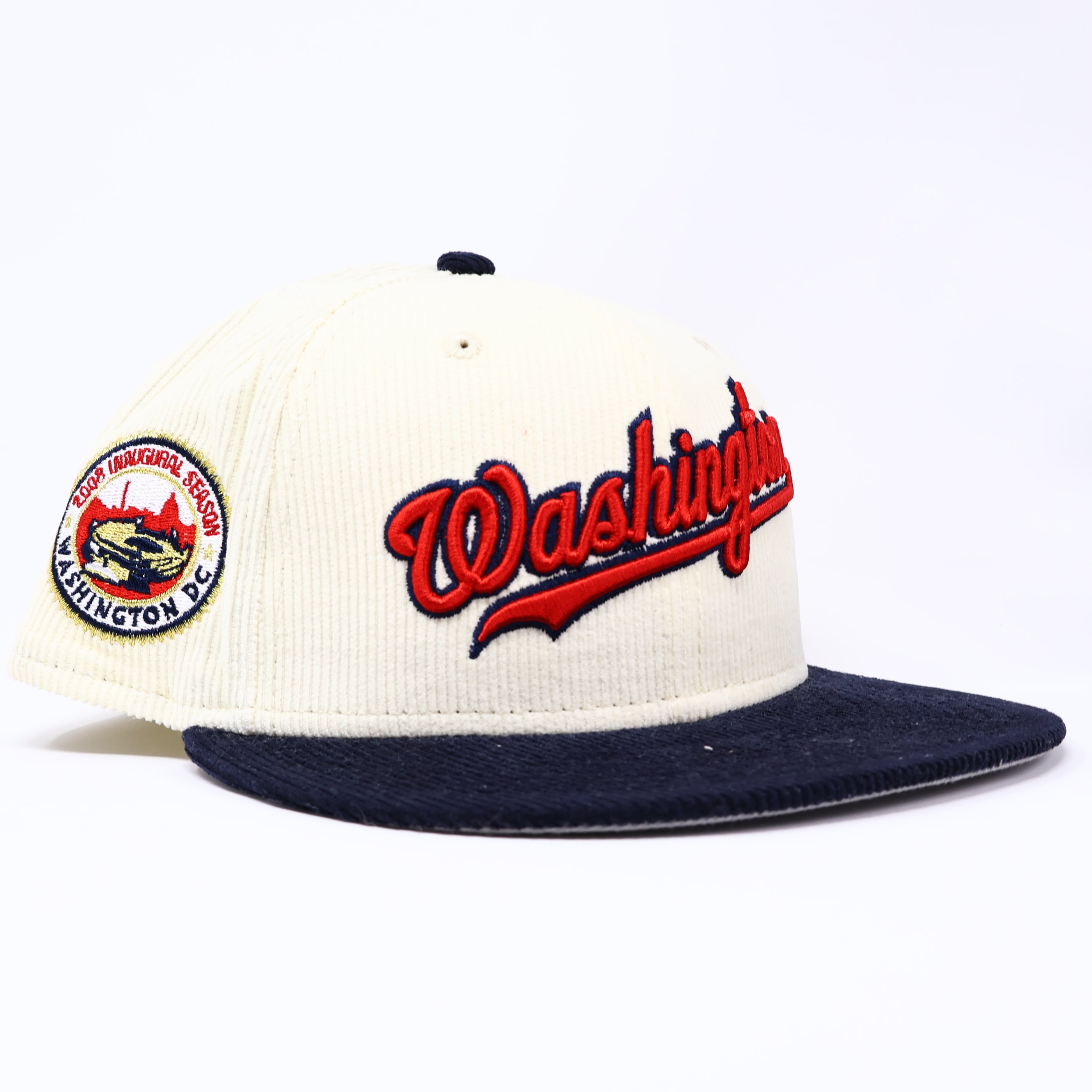 NWT 1/4 Chrome Washington Nationals 2008 Inaugural 59fifty New Era Fitted Hat Cap