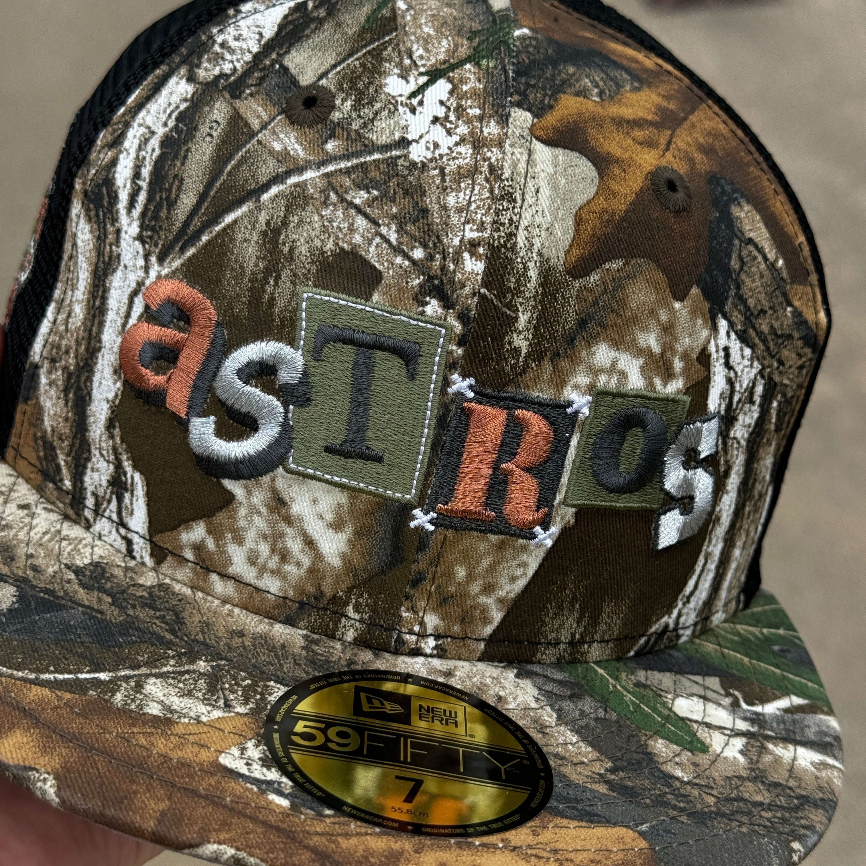 Realtree Camo Trucker Houston Astros World Series 2022 MLB 59fifty New Era Fitted Cap Hat