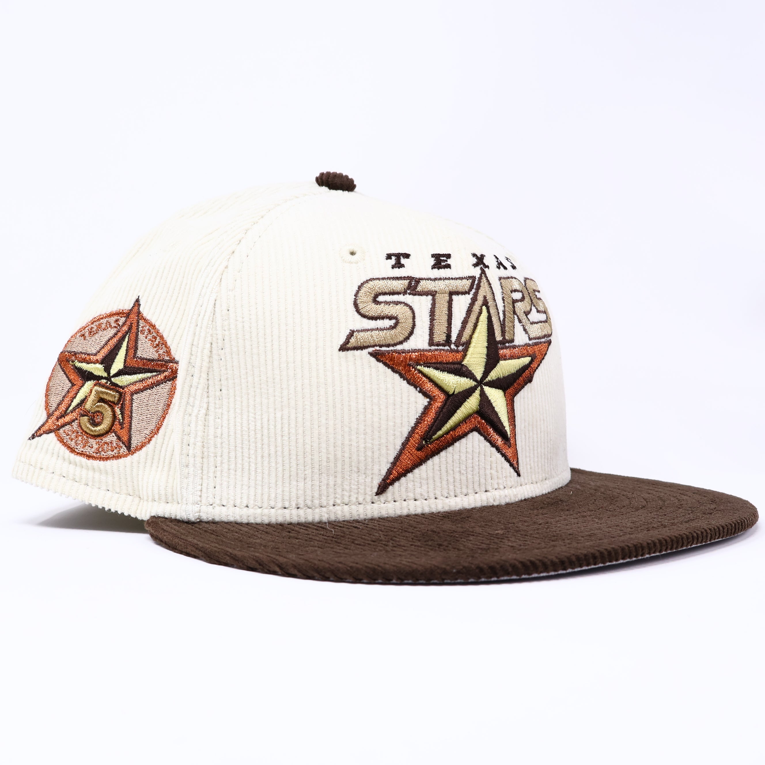 NWT 1/4 Chrome Dallas Texas Stars AHL Corduroy 59fifty New Era Fitted Hat Cap