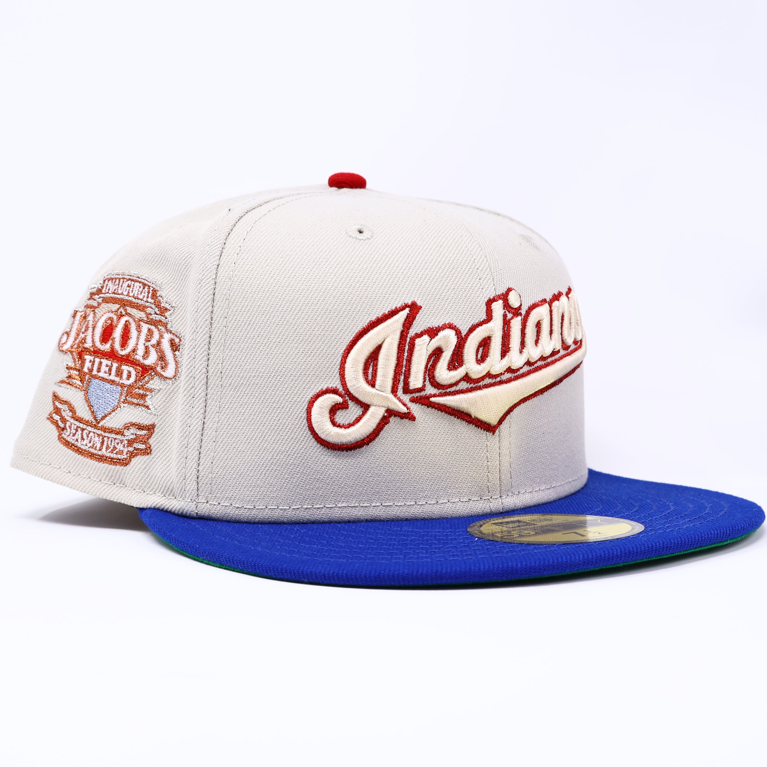 NWT 1/2 Stone Cleveland Indians Jacobs Field 59fifty New Era Fitted Hat Cap