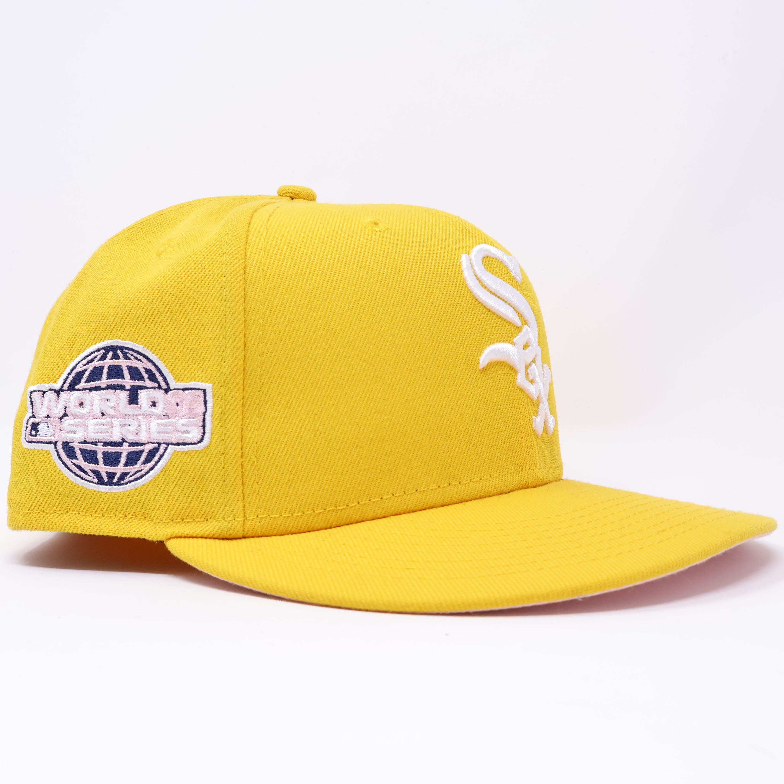 USED 3/8 Yellow Chicago White Sox 2005 World Series 59fifty New Era Fitted Hat Cap