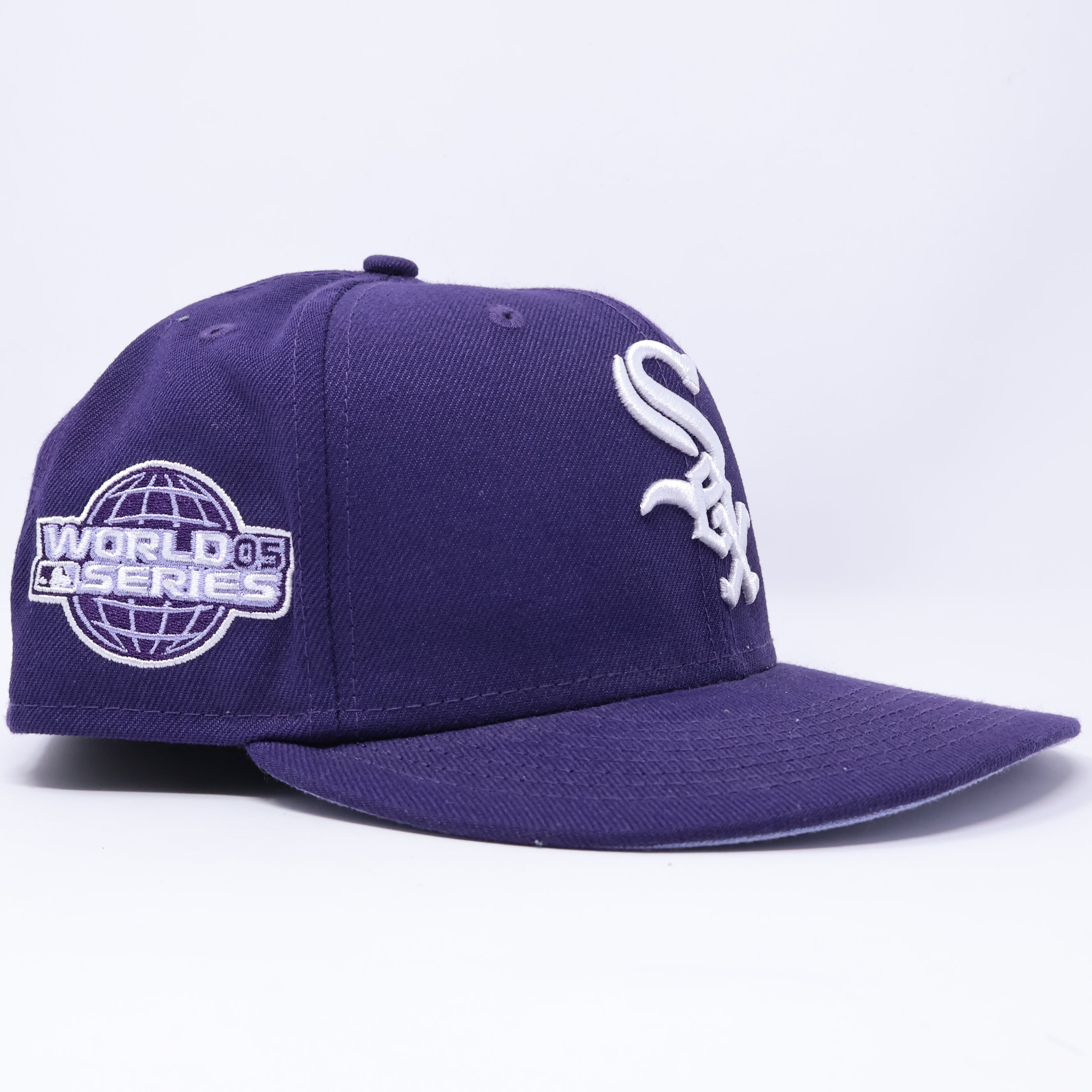 USED 3/8 Purple Chicago White Sox 2005 World Series 59fifty New Era Fitted Hat Cap