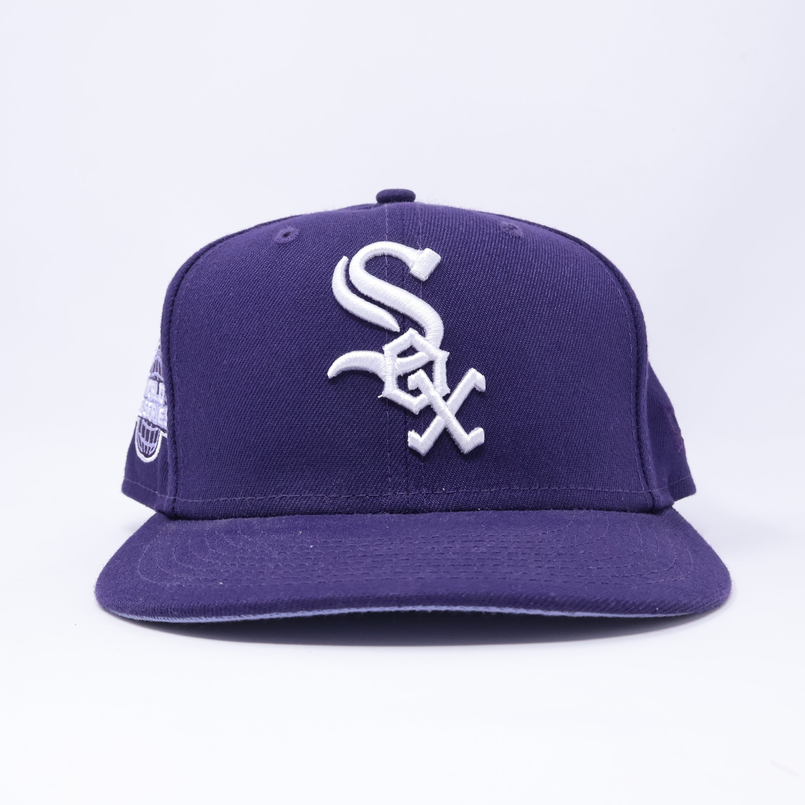 USED 3/8 Purple Chicago White Sox 2005 World Series 59fifty New Era Fitted Hat Cap