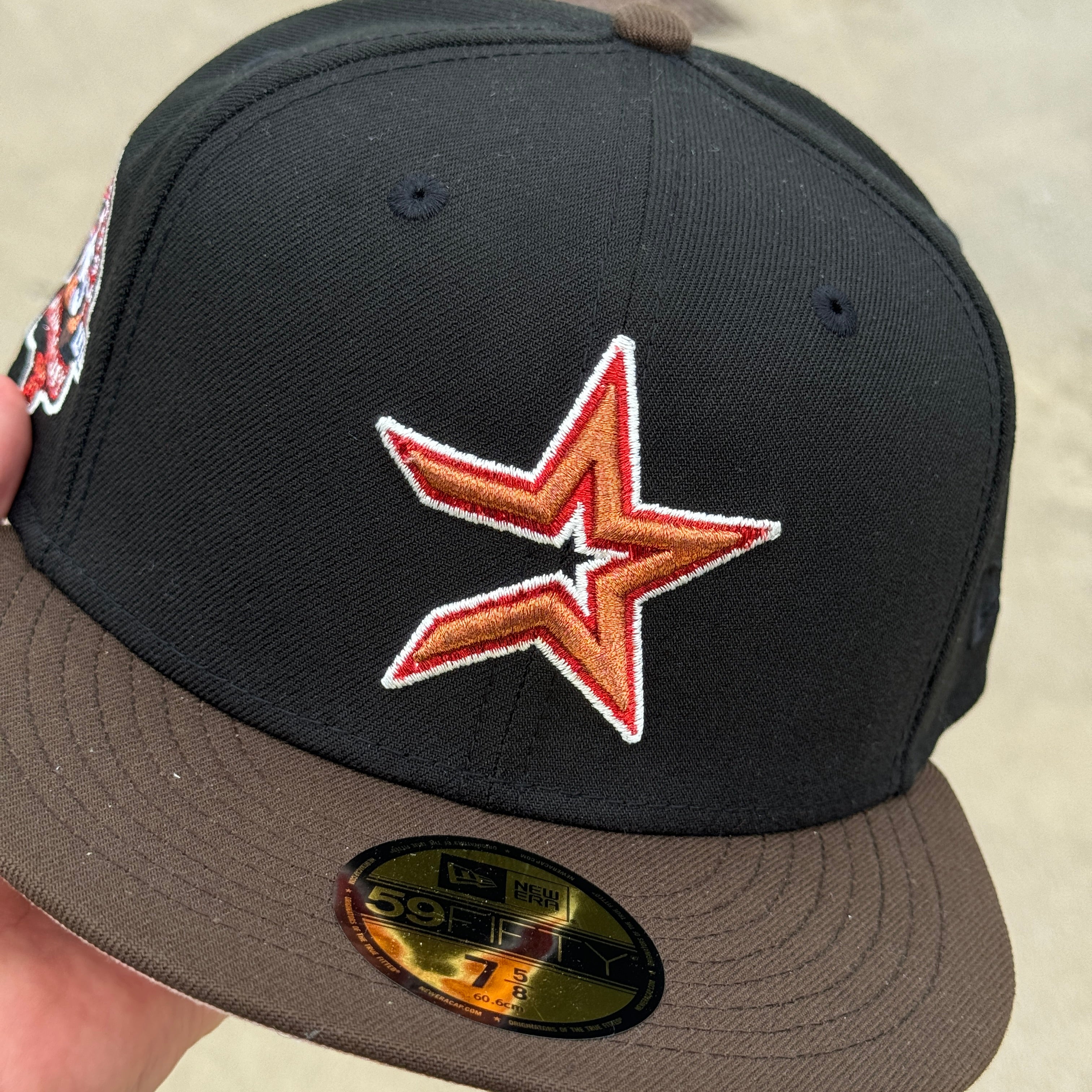 7 5/8 Black Brown Pink Houston Astros 45th Anniversary 59fifty New Era Fitted Cap Hat