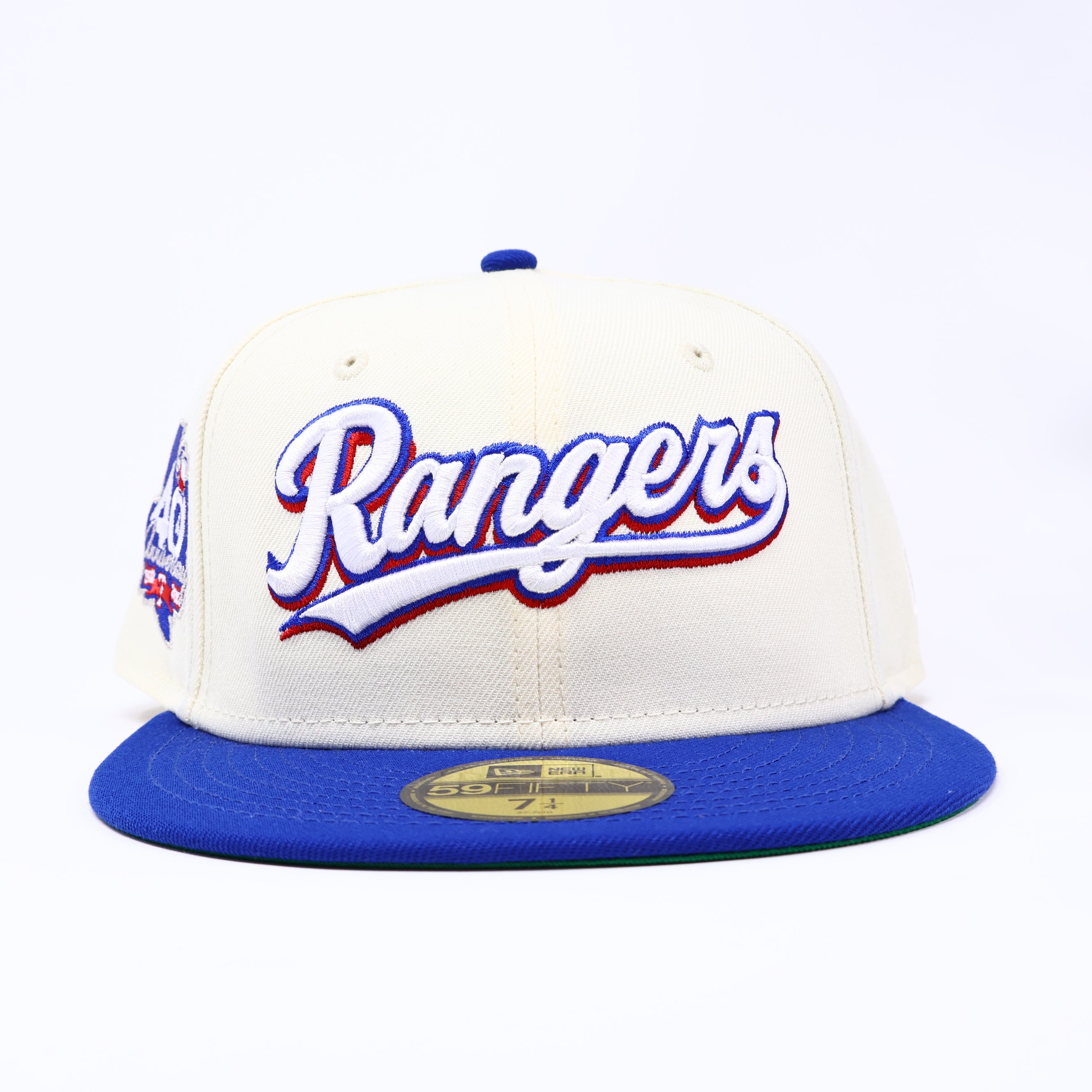 NWT Chrome Dallas Texas Rangers 40th Anniversary 40th Anniversary 59fifty New Era Fitted Hat Cap