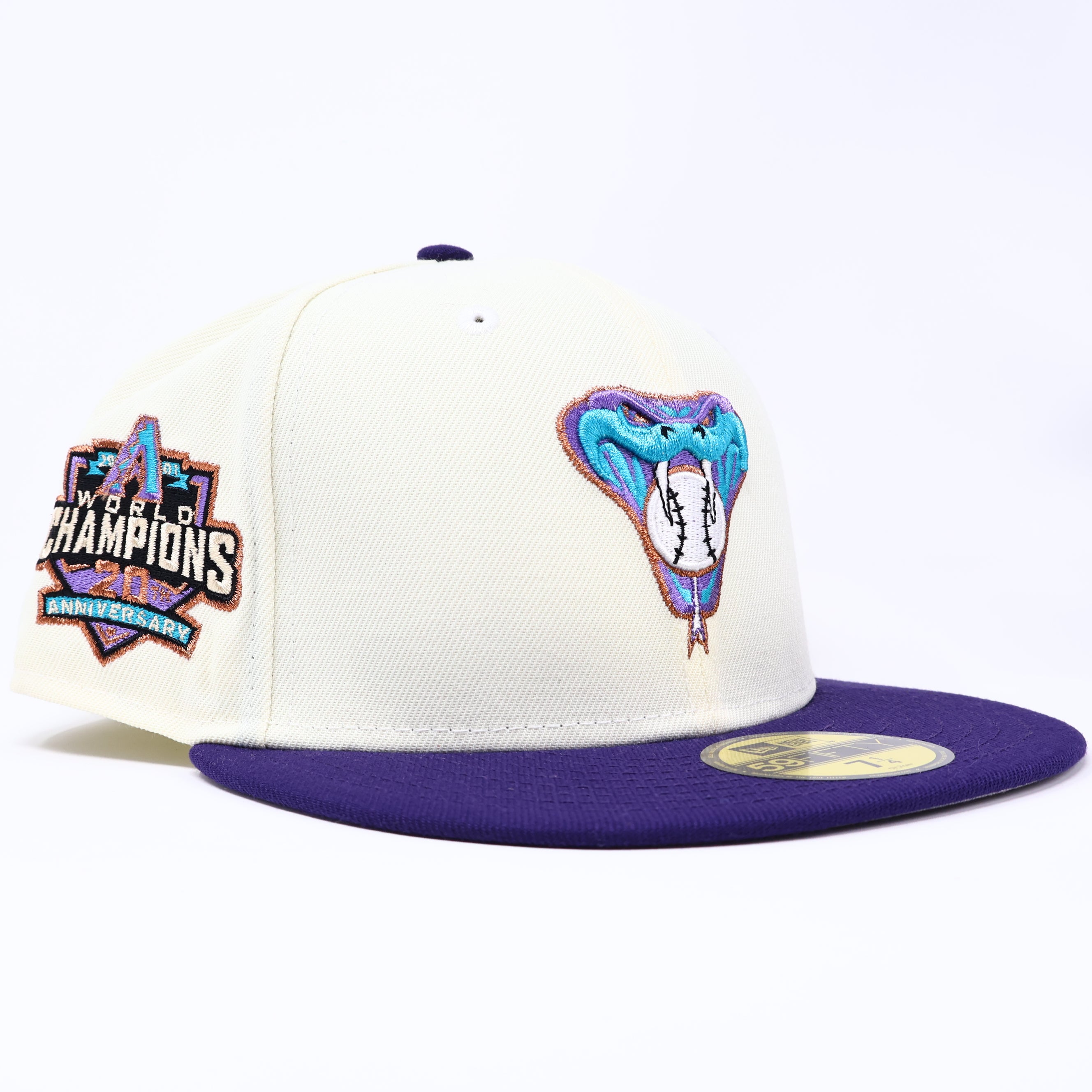 NWT 1/4 Chrome Arizona Diamondbacks 1998 Inaugural Season 59fifty New Era Fitted Hat Cap