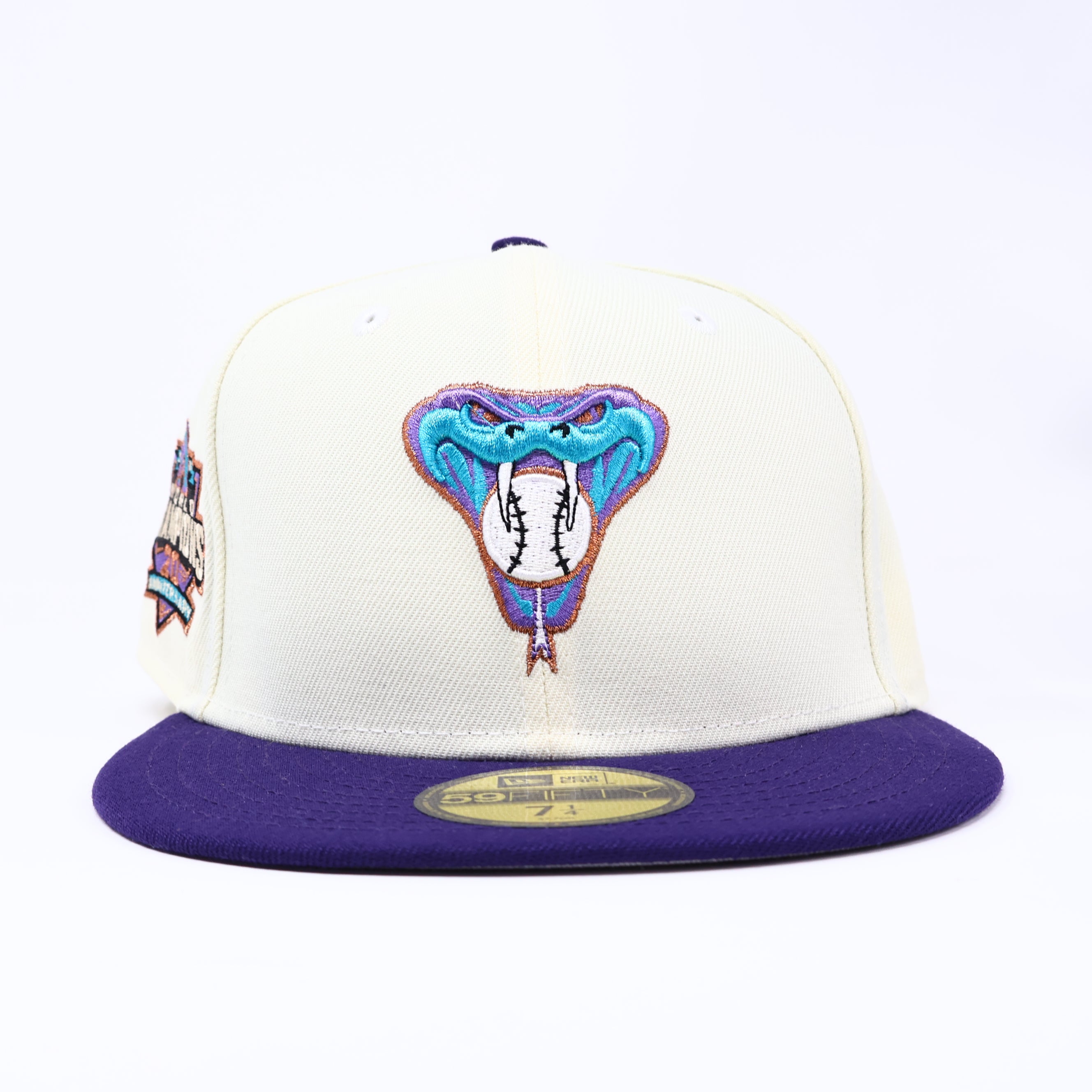 NWT 1/4 Chrome Arizona Diamondbacks 1998 Inaugural Season 59fifty New Era Fitted Hat Cap