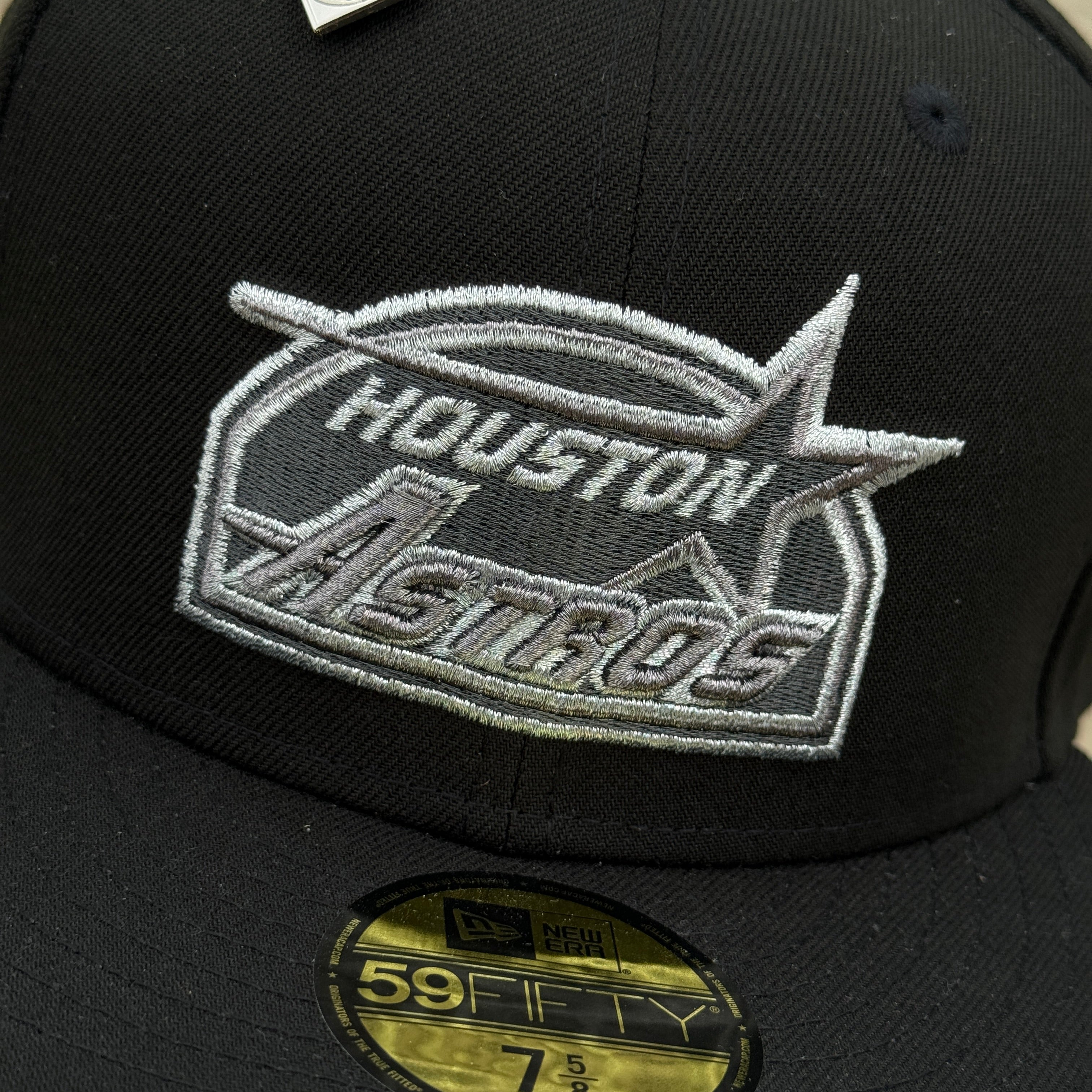 7 5/8 Black Houston Astros 35 Great Years Capsule 59fifty New Era Fitted Cap Hat Sun