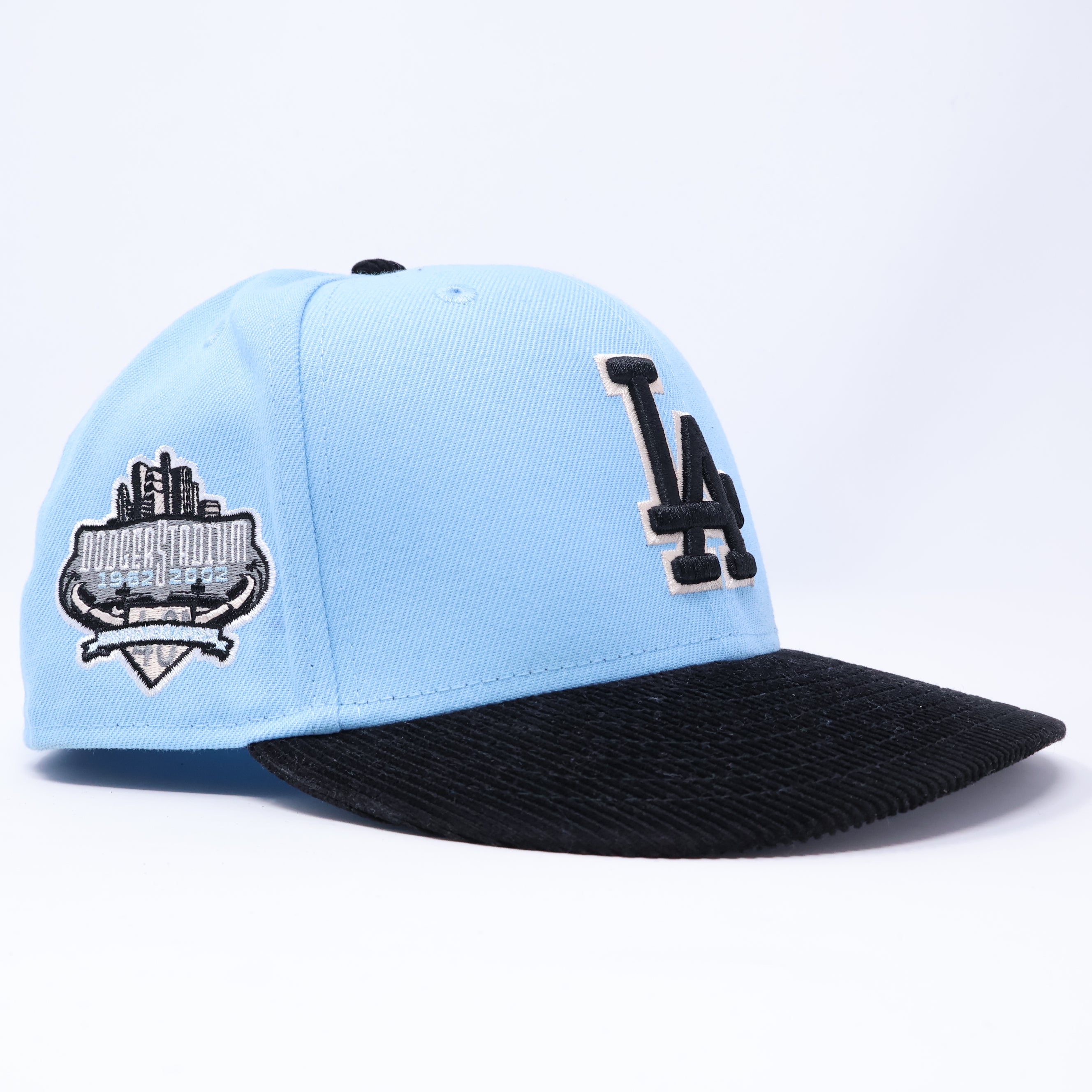 USED 3/8 Blue Los Angeles Dodgers 40th Anniversary 59fifty New Era Fitted Hat Cap