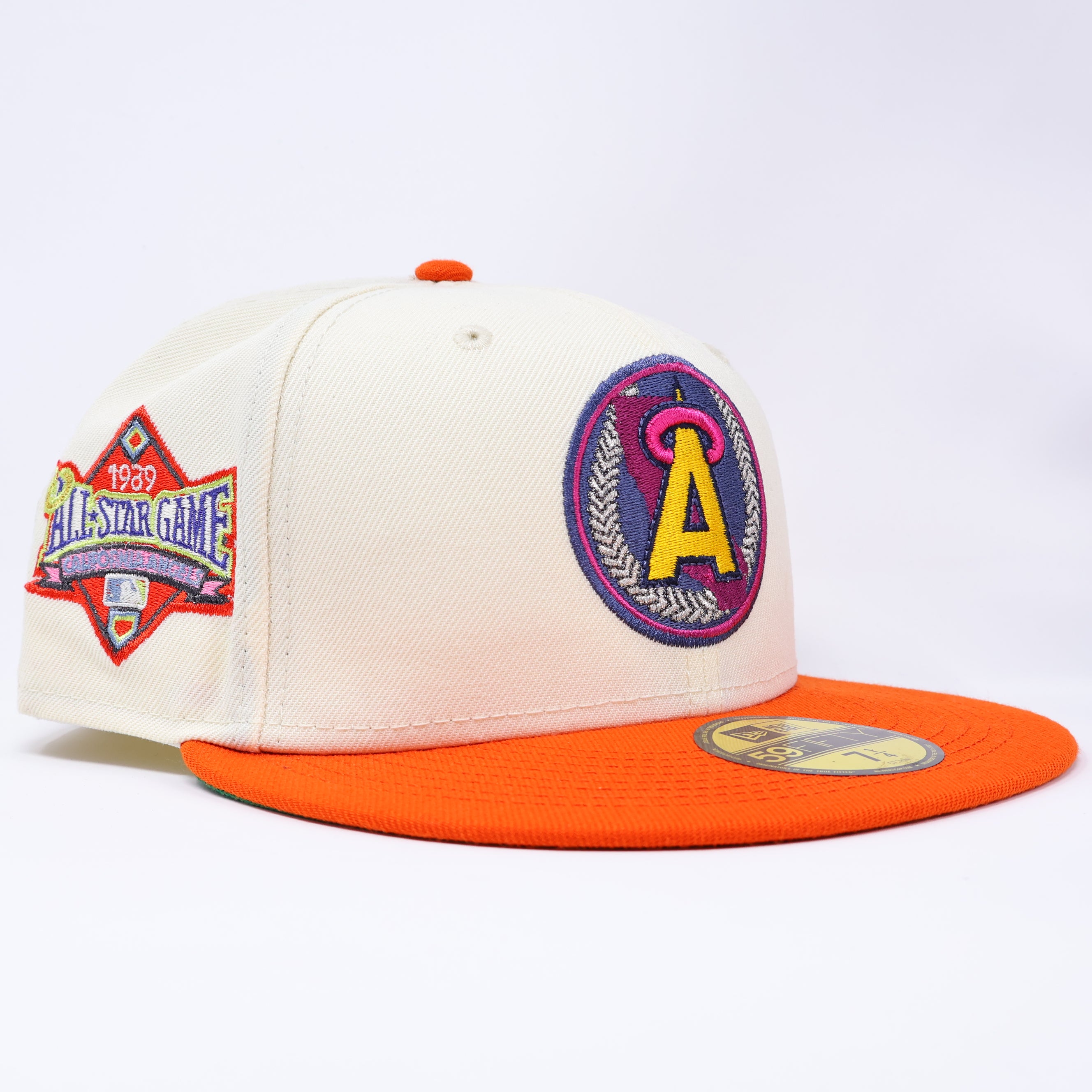 NWT 1/4 Chrome Los Angeles Angels 1989 All Star Game 59fifty New Era Fitted Hat Cap