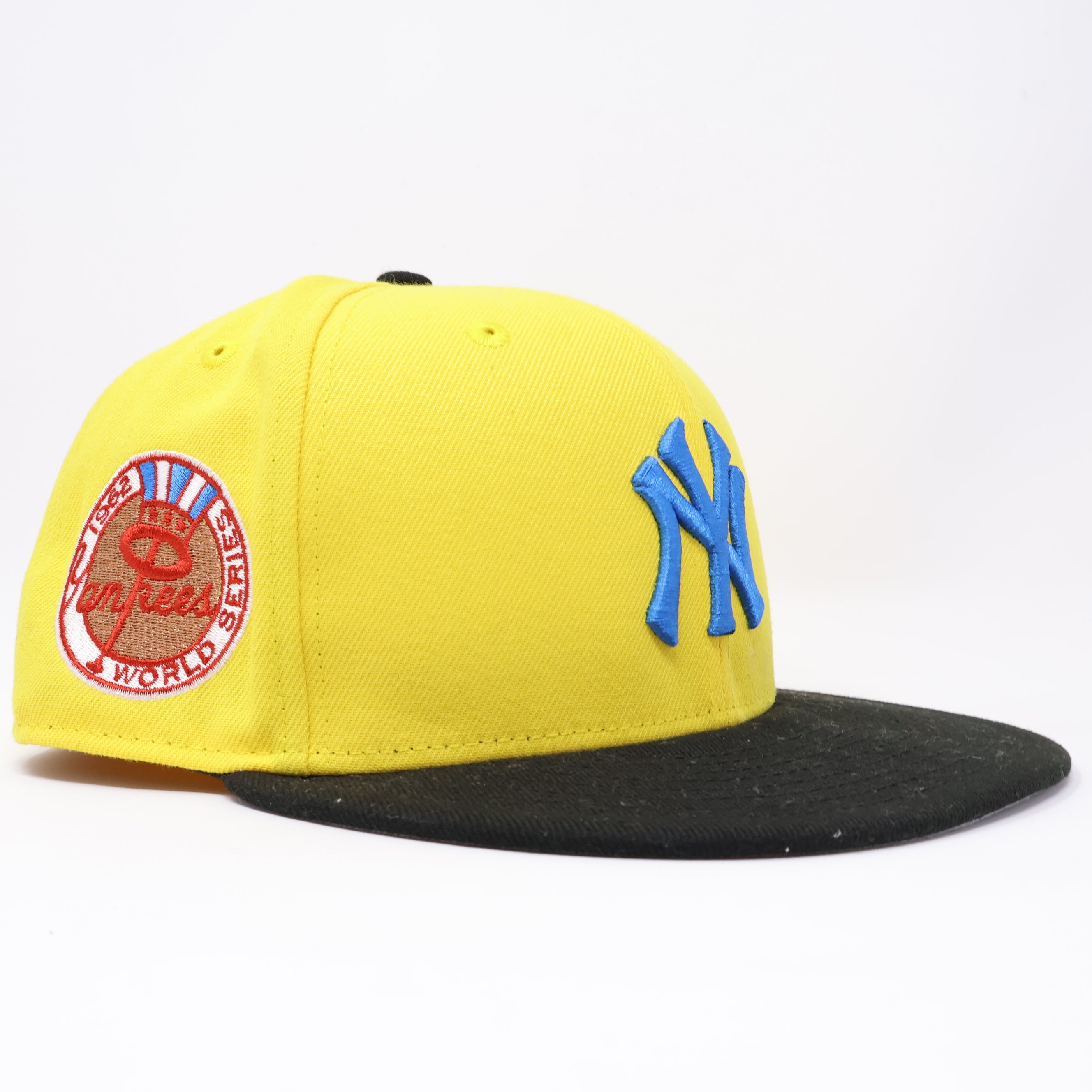 USED 1/4 Yellow New York Yankees 1962 World Series 59fifty New Era Fitted Hat Cap