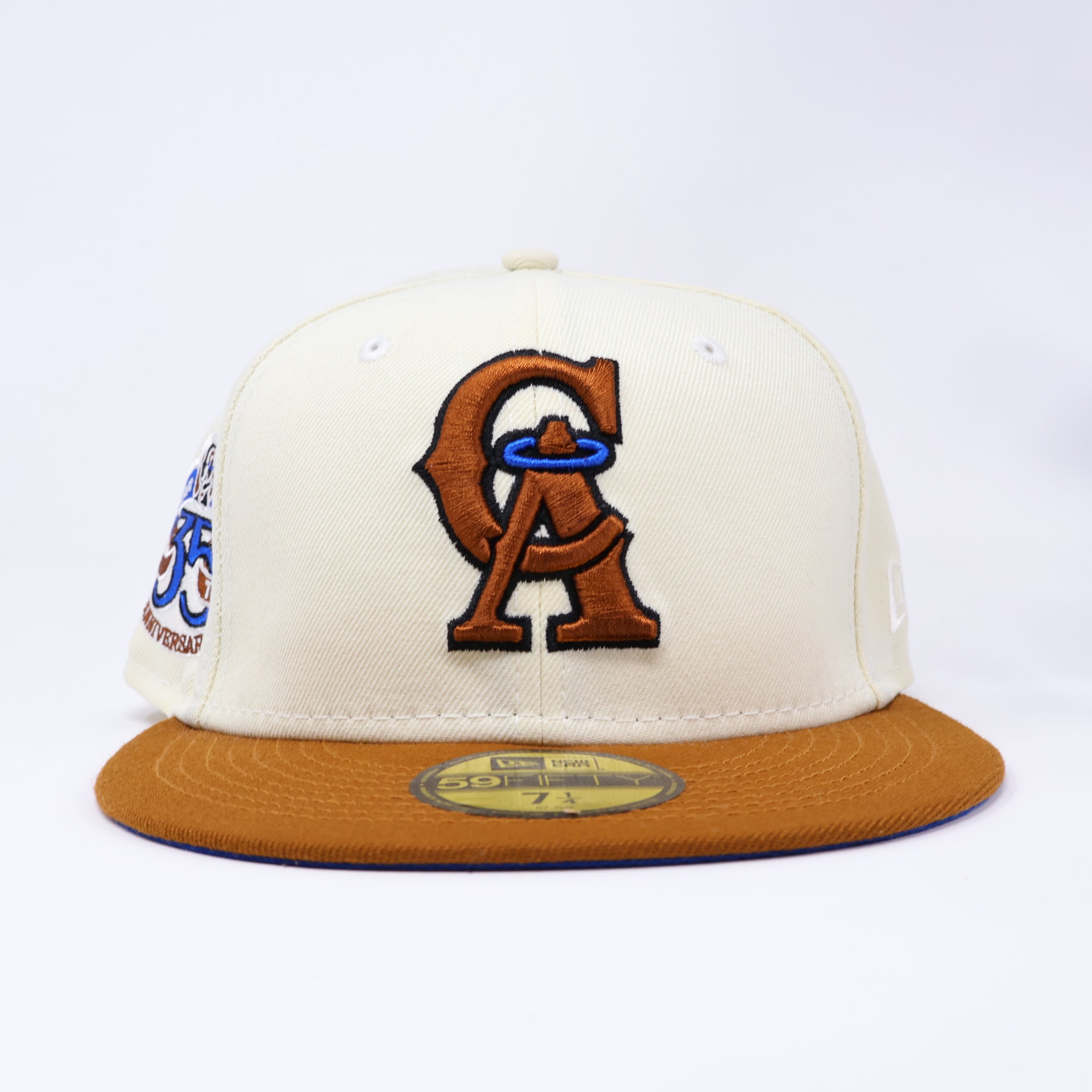 NWT 1/4 Chrome Los Angeles Angels 35th Anniversary 59fifty New Era Fitted Hat Cap