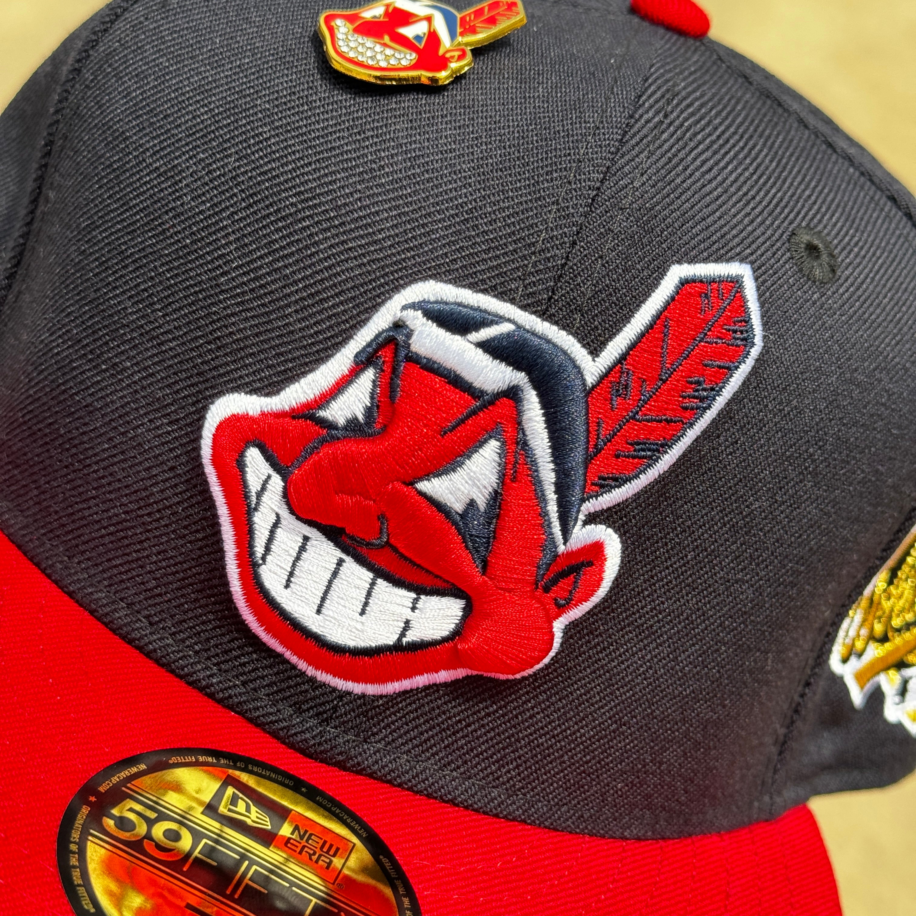 7 1/2 Navy Cleveland Indians Guardians Chief Wahoo BANNED 1995 World Series 59fifty New Era