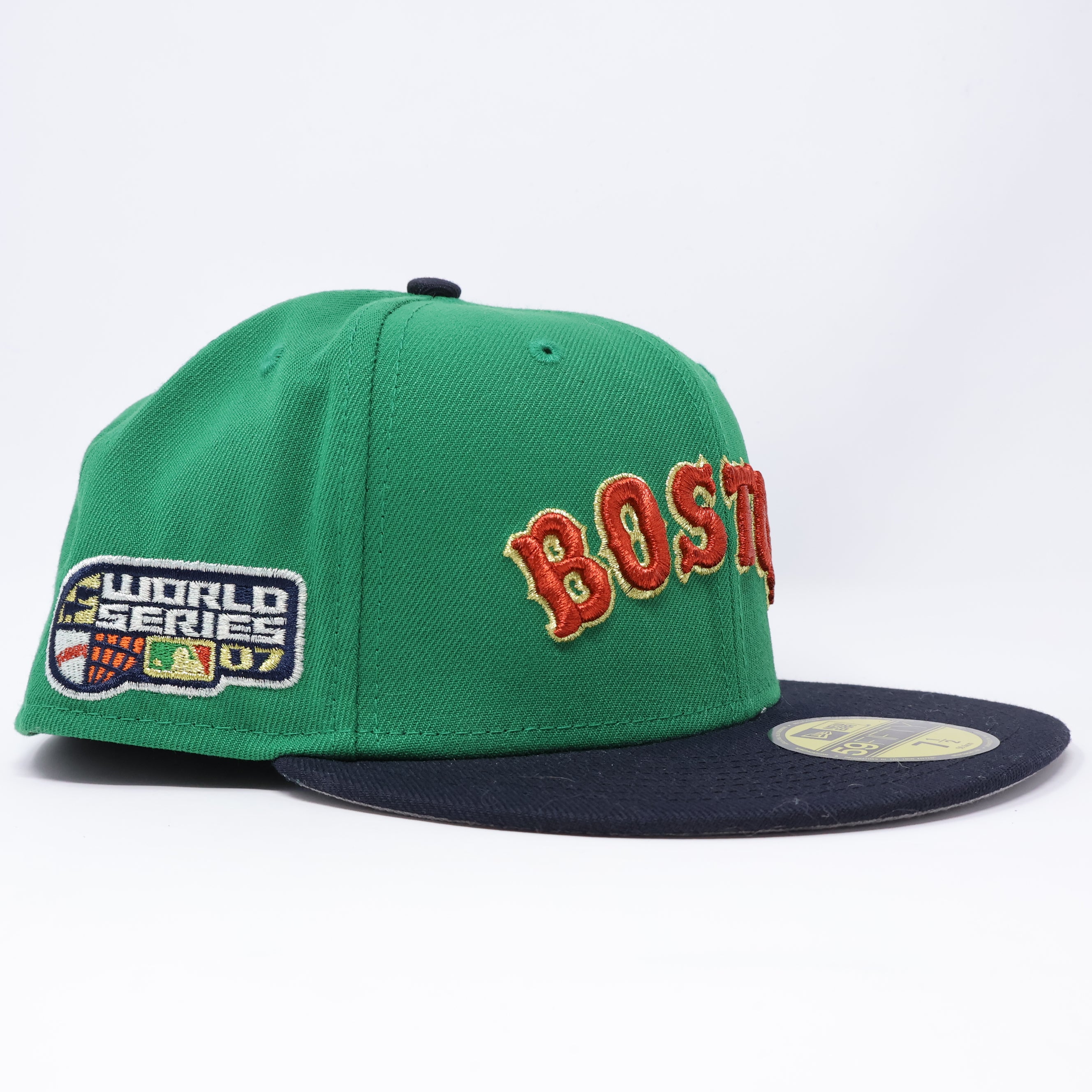 NWT 1/2 Green Boston Red Sox 2007 World Series 59fifty New Era Fitted Hat Cap