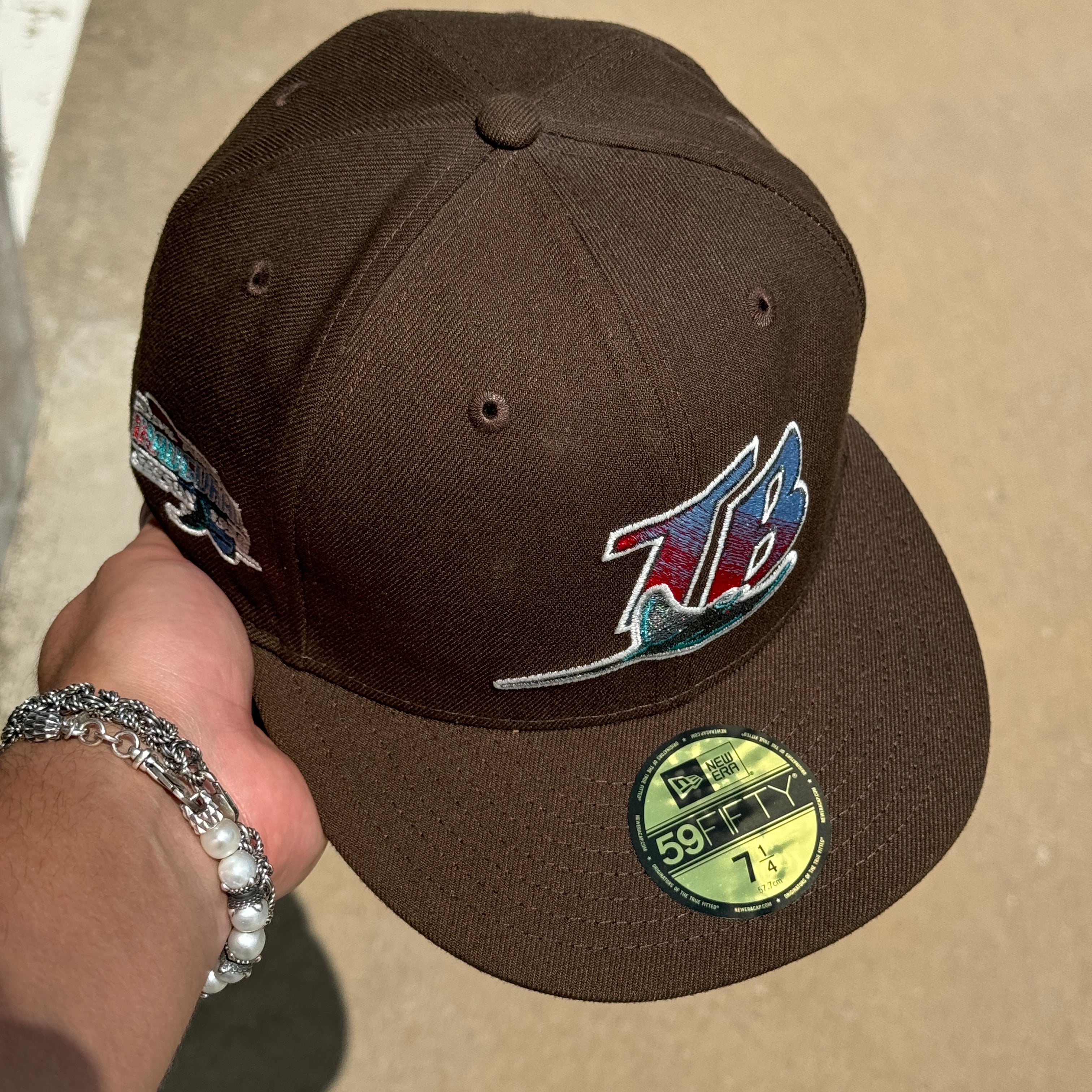 NEW 1/4 Brown Tampa Devil Rays Inaugural Season 1998 59fifty New Era Fitted Hat Cap