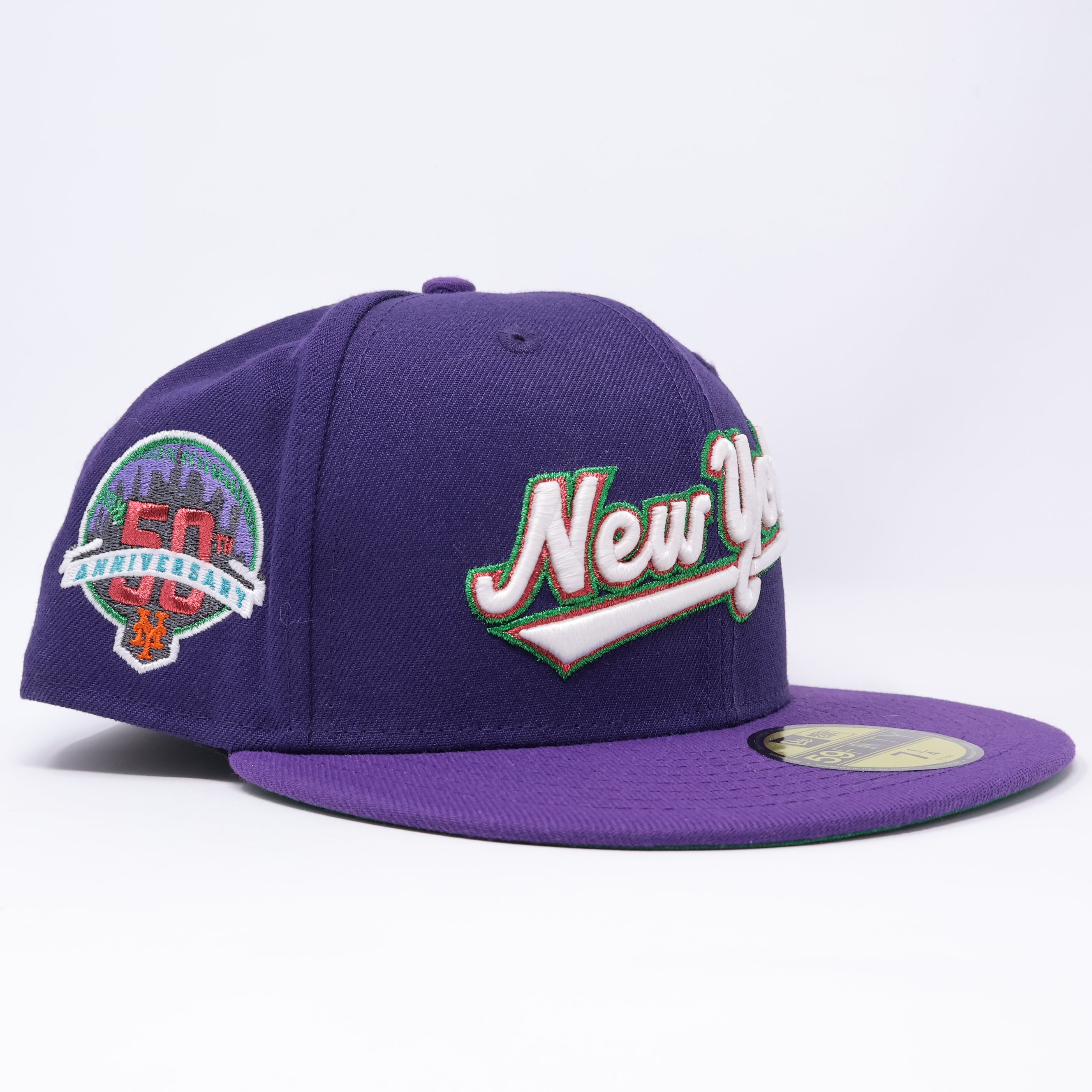 NWT 1/4 Purple New York Mets 50th Anniversary 59fifty New Era Fitted Hat Cap