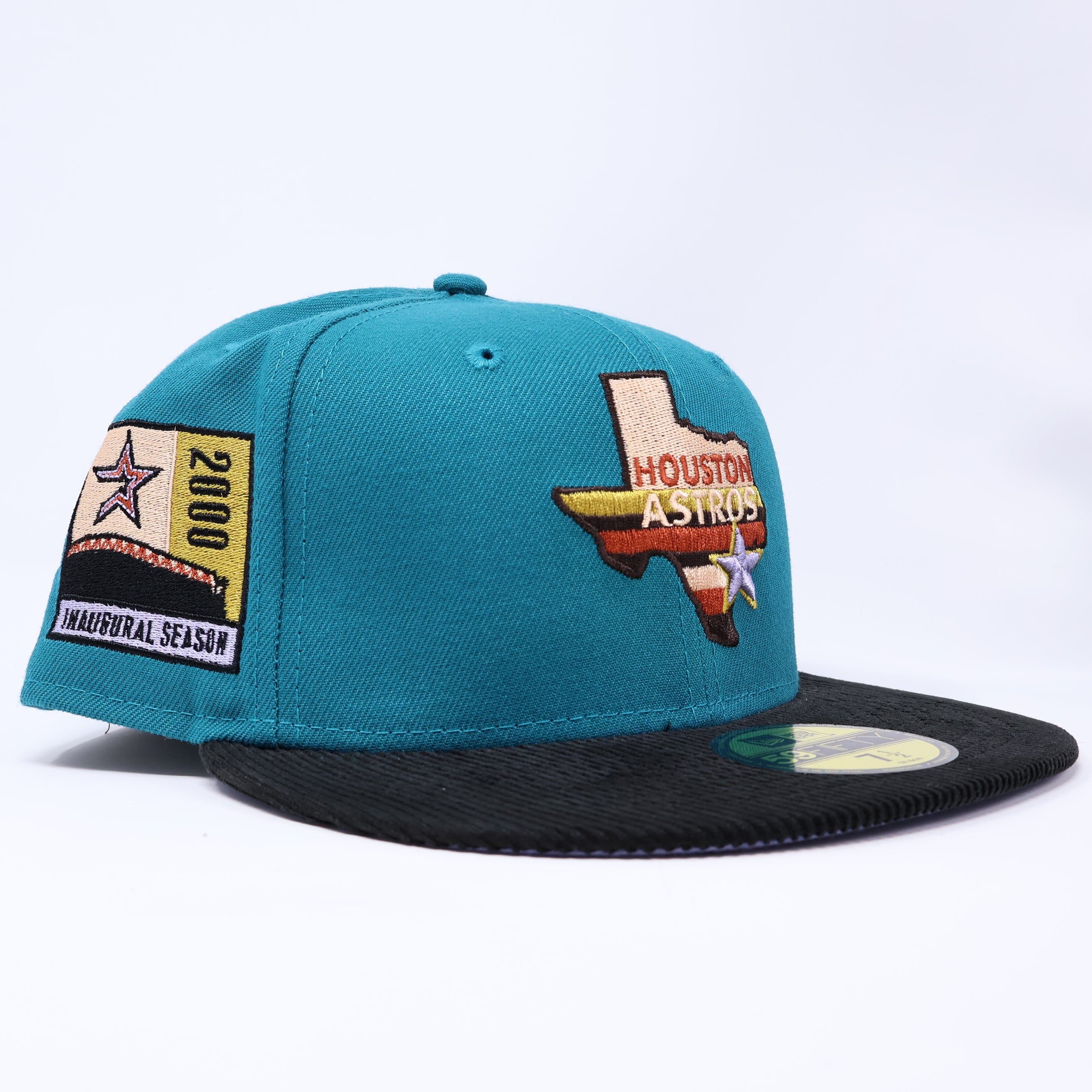NEW 1/2 Blue Houston Astros 2000 Inaugural Season 59FIFTY New Era Fitted Hat