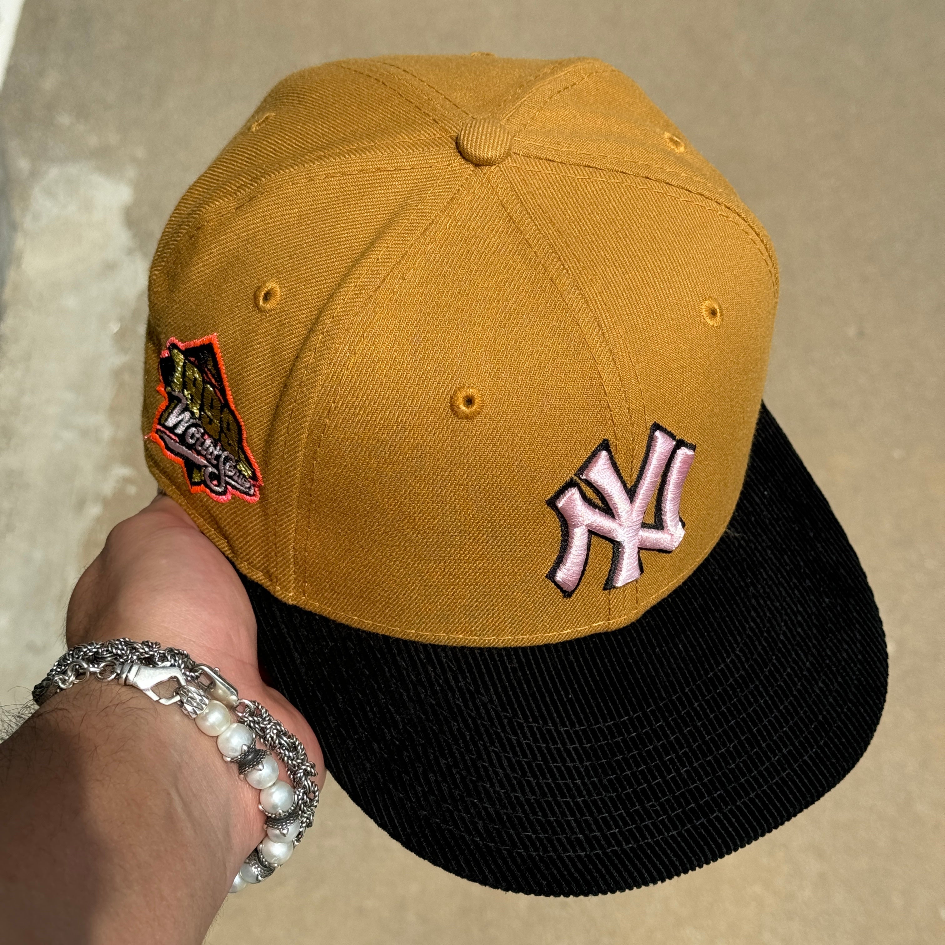 USED 1/4 Bronze New York Yankees 1999 World Series 59fifty New Era Fitted Hat Cap