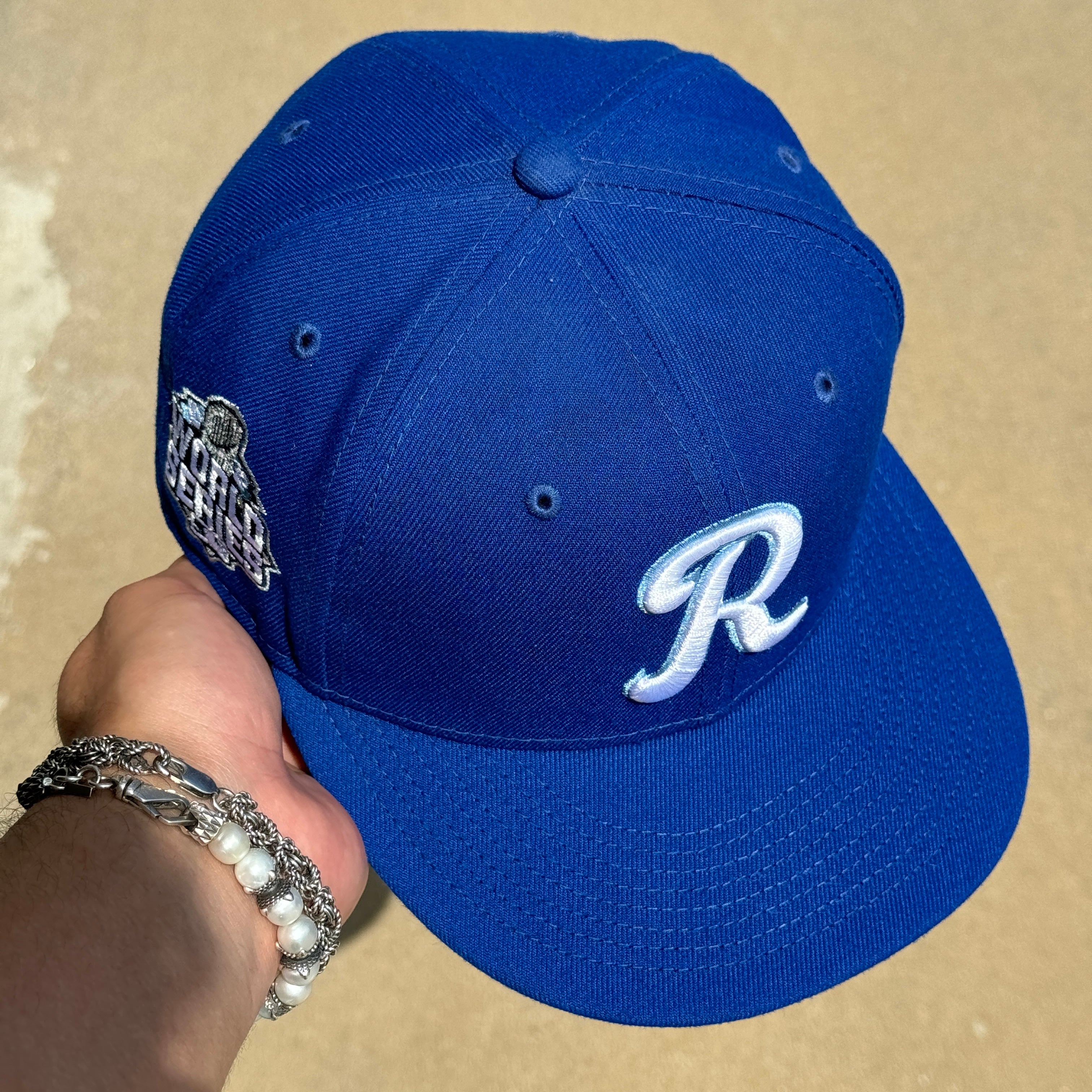 USED 1/4 Blue Kansas City Royals 2016 World Series 59fifty New Era Fitted Hat Cap