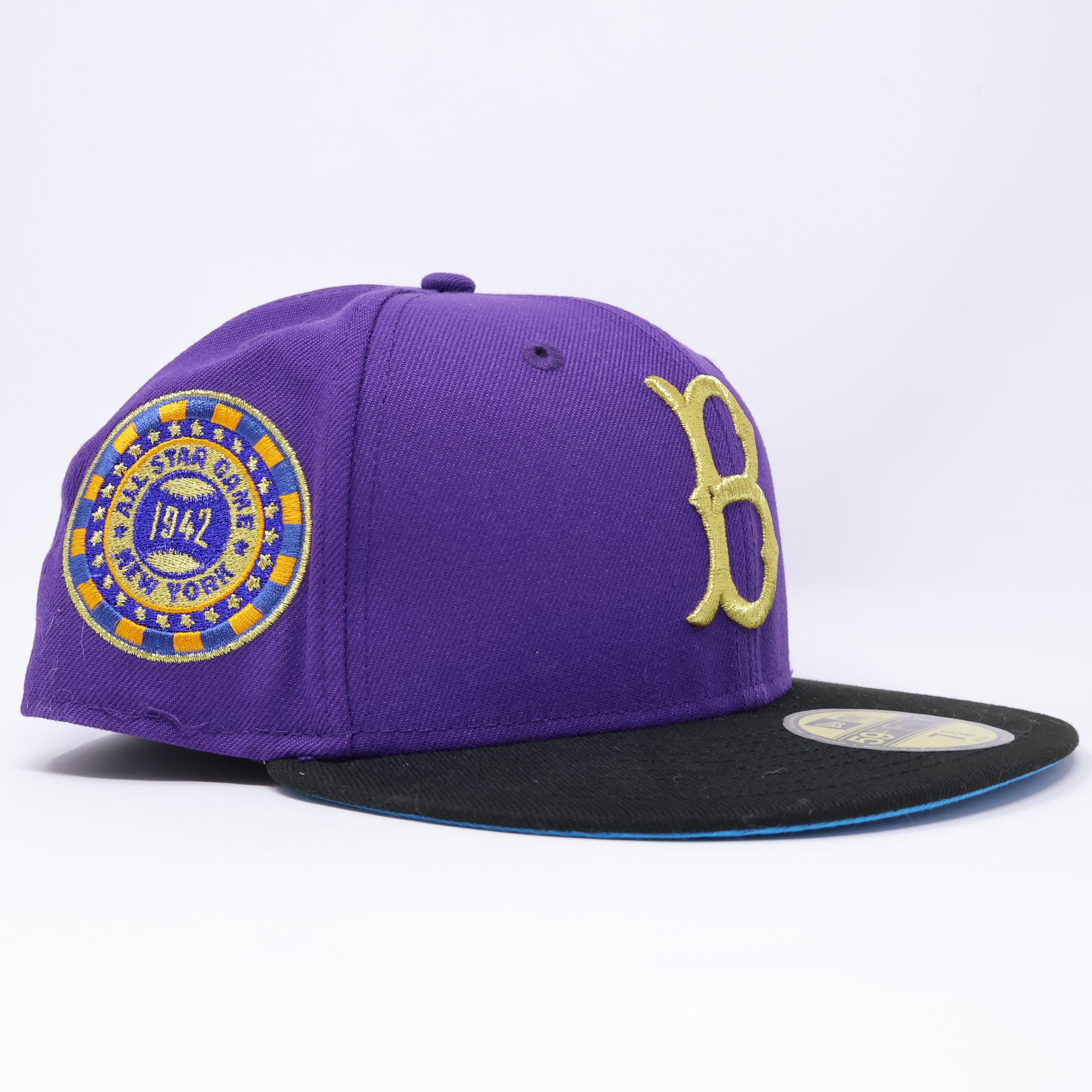 NWT 3/8 Purple Brooklyn Dodgers 1942 All-Star Game 59fifty New Era Fitted Hat Cap