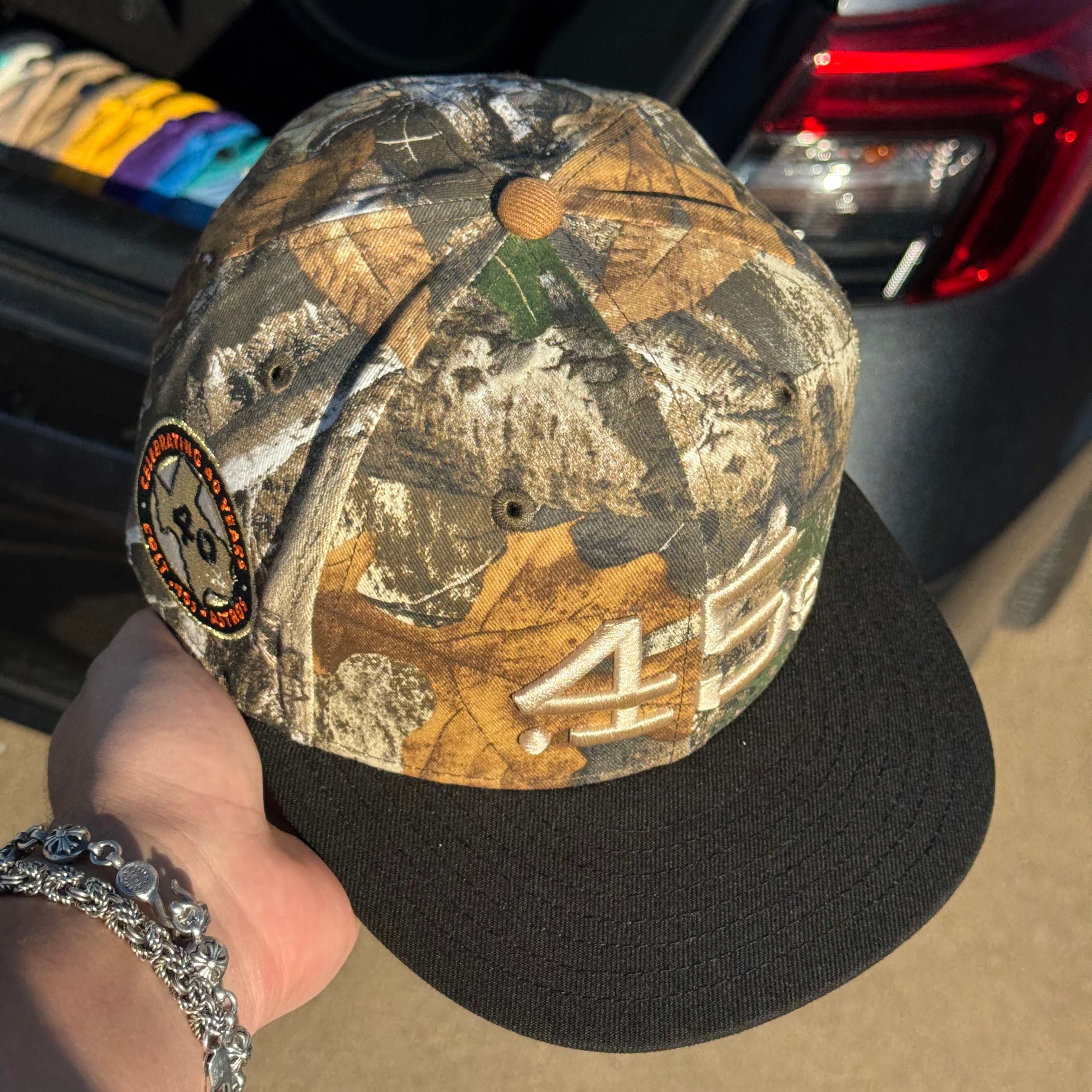 USED 1/4 Camo Realtree Houston Astros Colt 45 40 Years 59fifty New Era Fitted Hat Cap