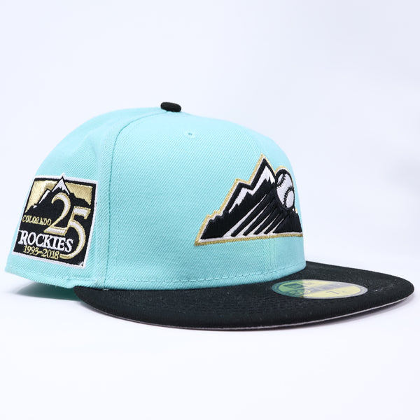 NEW 1/4 Turquoise Blue Colorado Rockies 25th Anniversary 59fifty