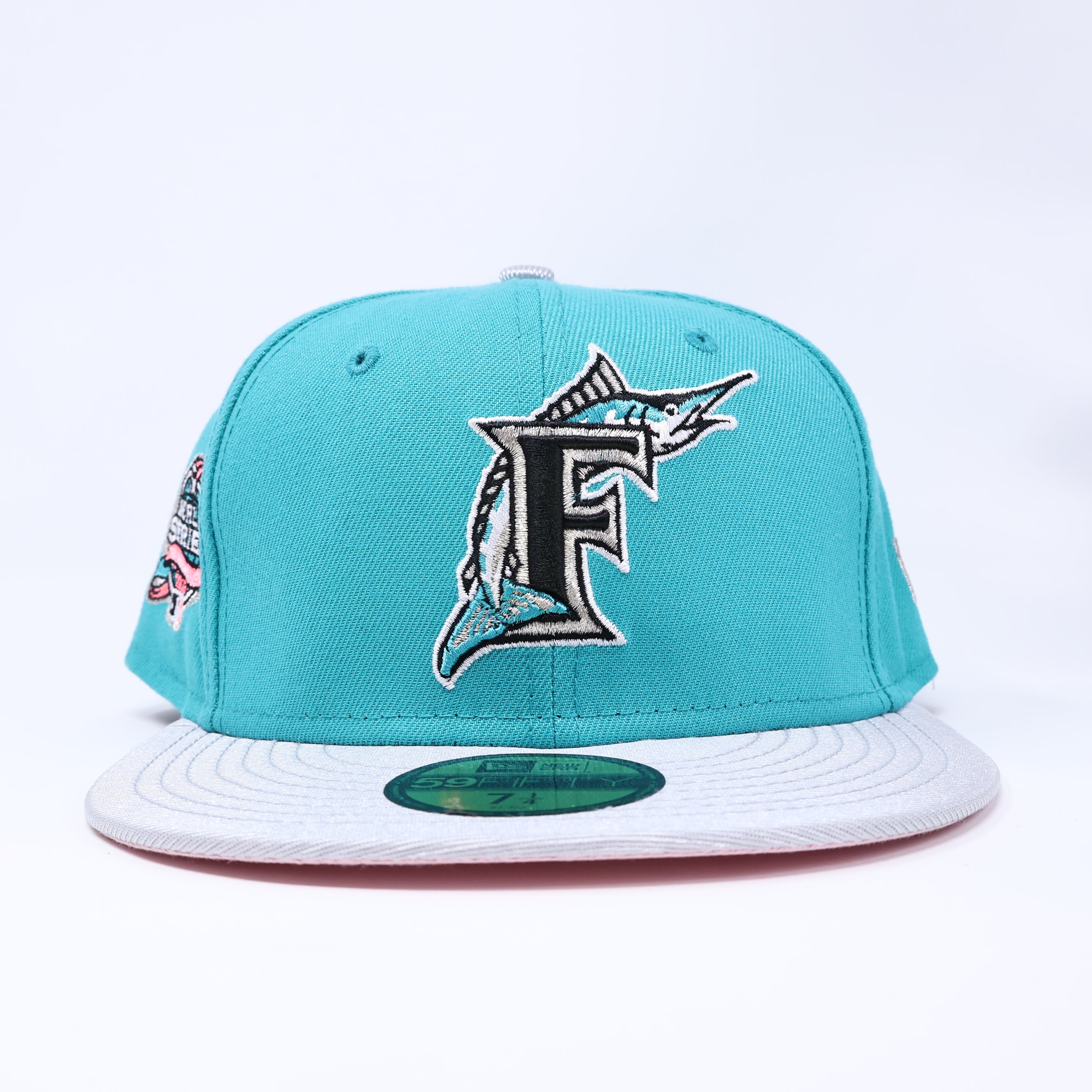 NEW 1/4 Teal Florida Miami Marlins 2003 World Series 59fifty New Era Fitted Hat Cap