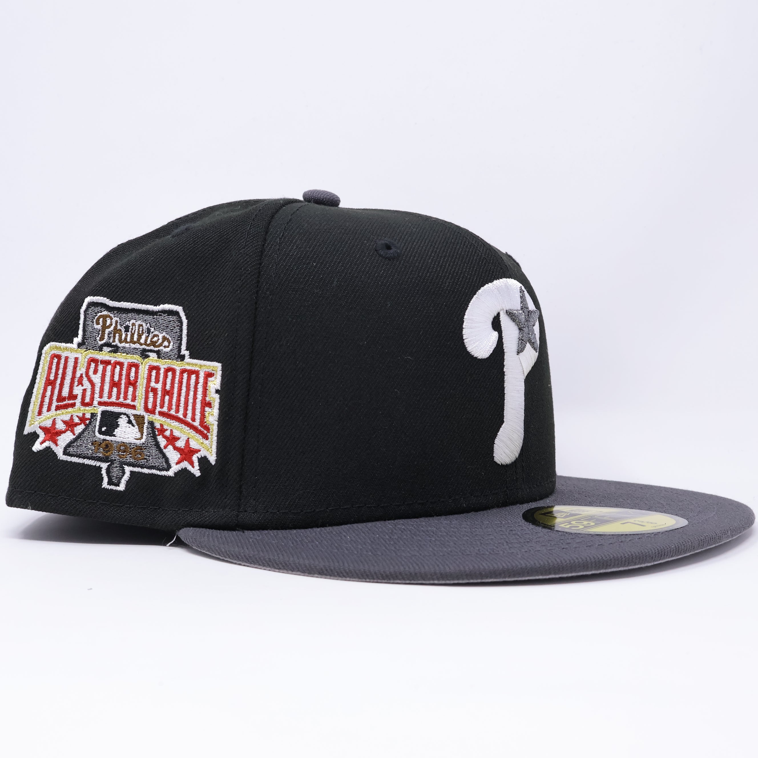 NWT 3/8 Black Philadelphia Phillies 1996 All-Star Game 59fifty New Era Fitted Hat Cap