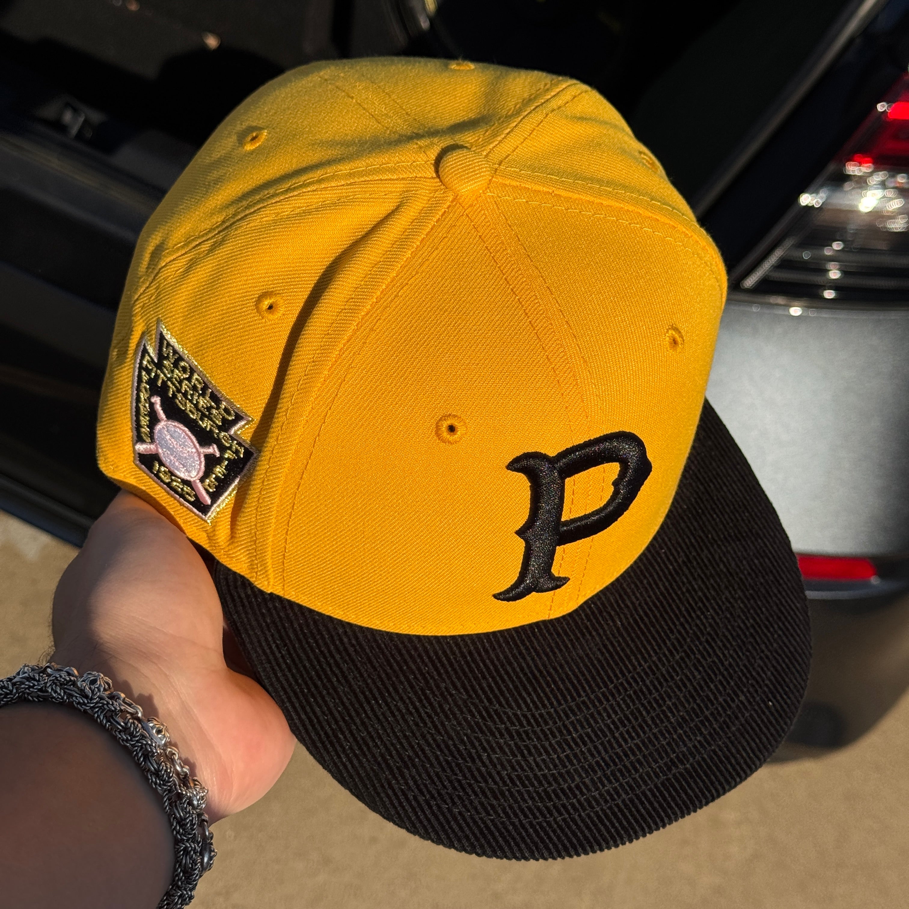 USED 5/8 Yellow Pittsburgh Pirates 1925 World Series 59fifty New Era Fitted Hat Cap