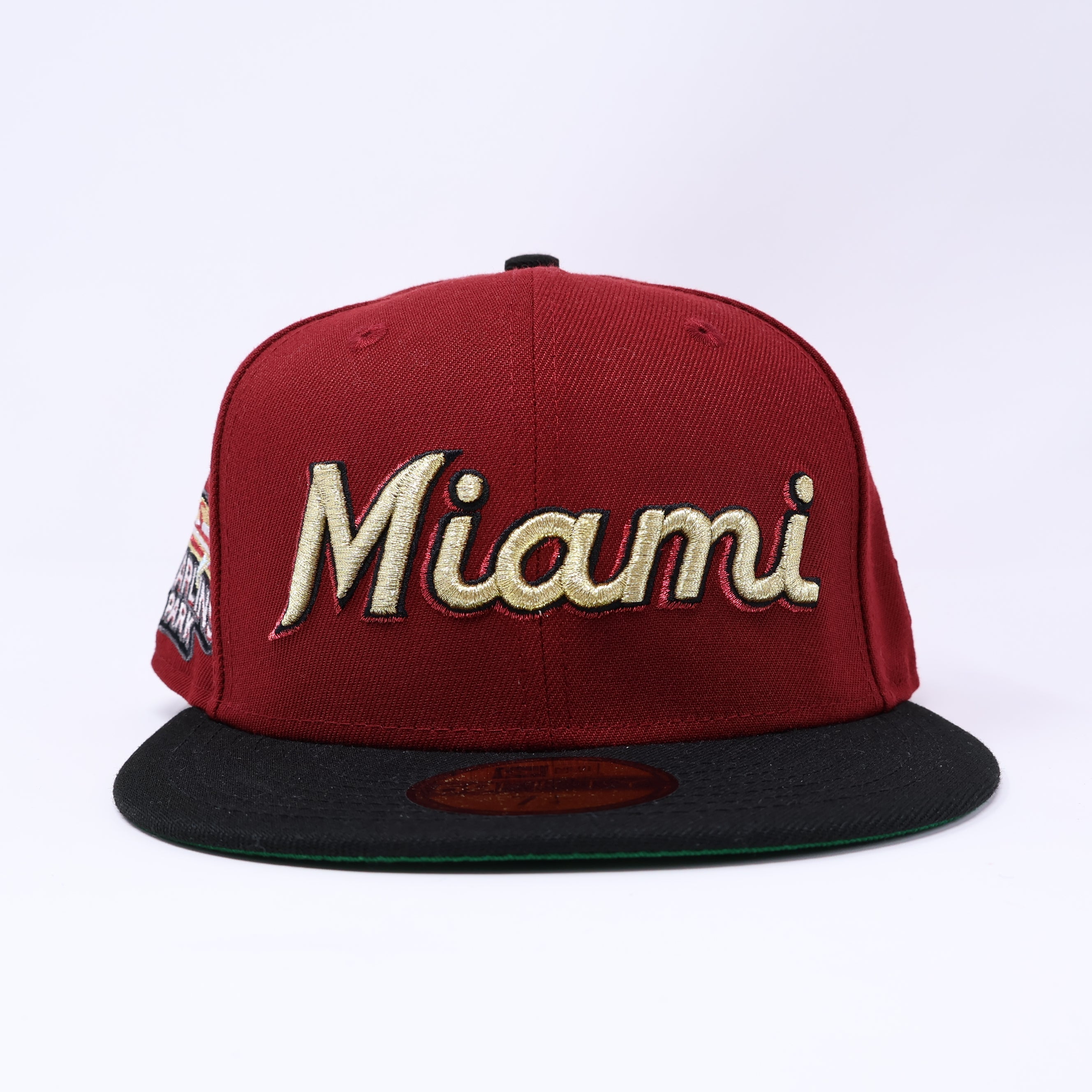 NWT 1/4 Maroon Miami Marlins Park Stadium 59fifty New Era Fitted Hat Cap