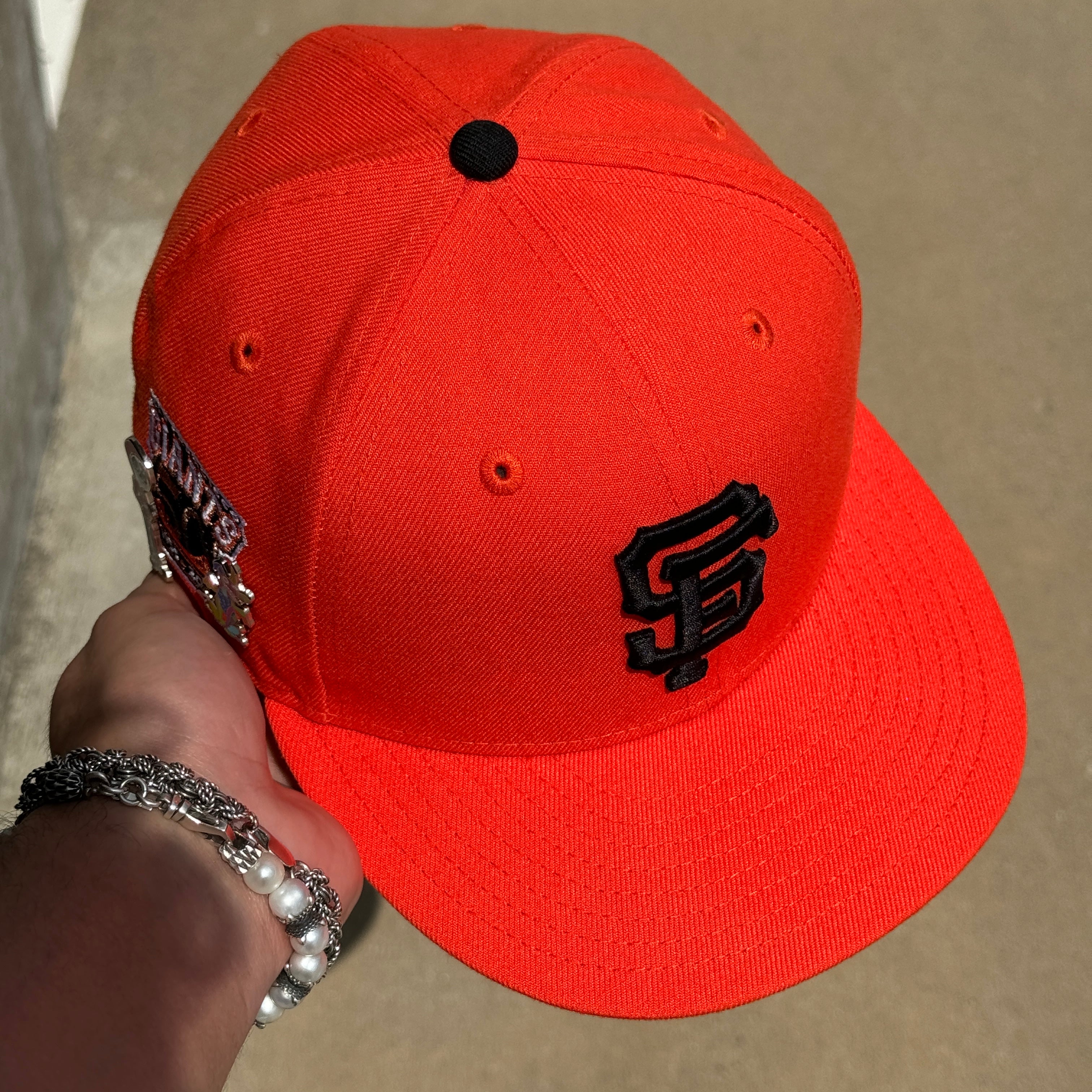 USED 1/4 Orange San Francisco Giants 50th Anniversary 59fifty New Era Fitted Hat Cap