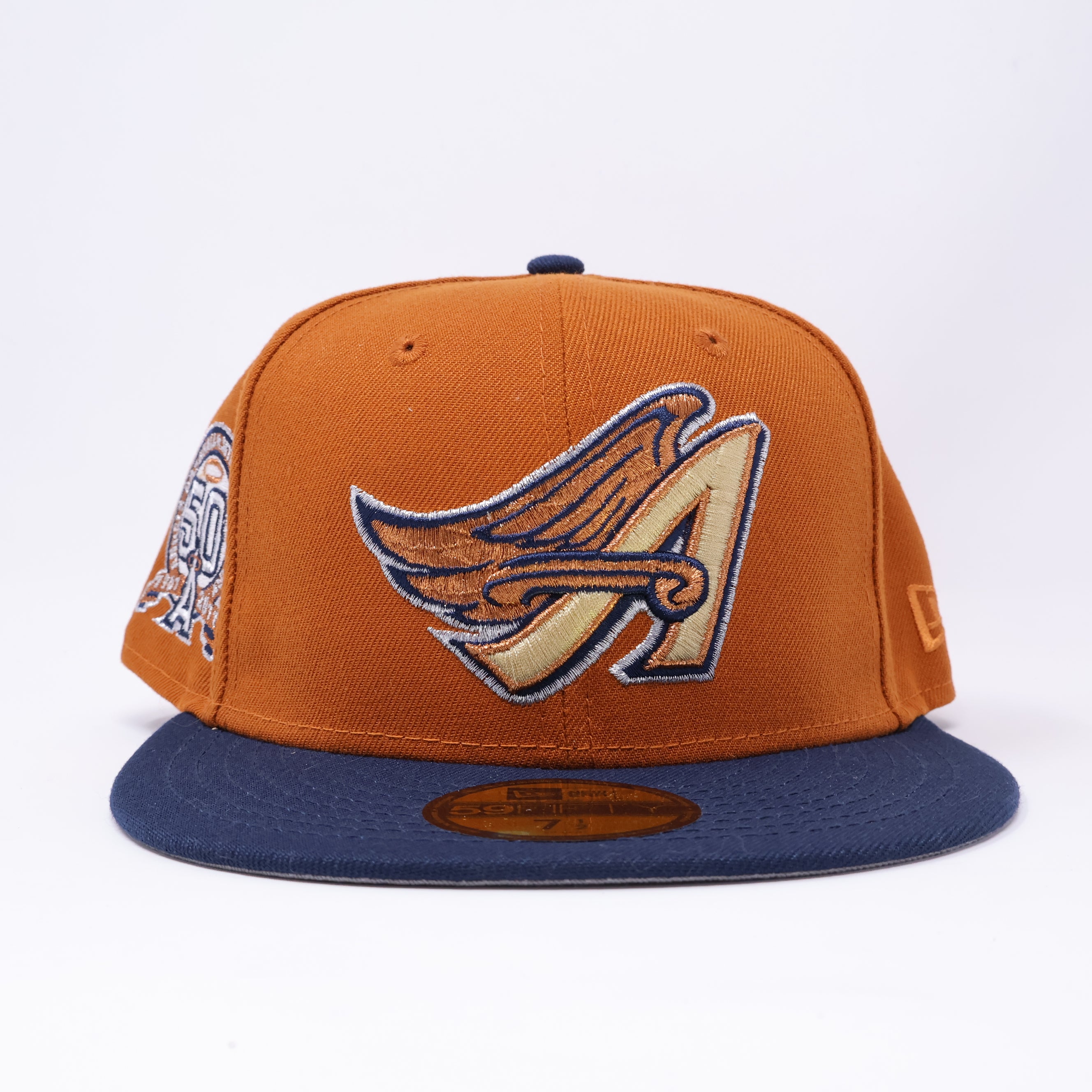 NWT 1/2 Orange Los Angeles Angels 50th Anniversary 59fifty New Era Fitted Hat Cap