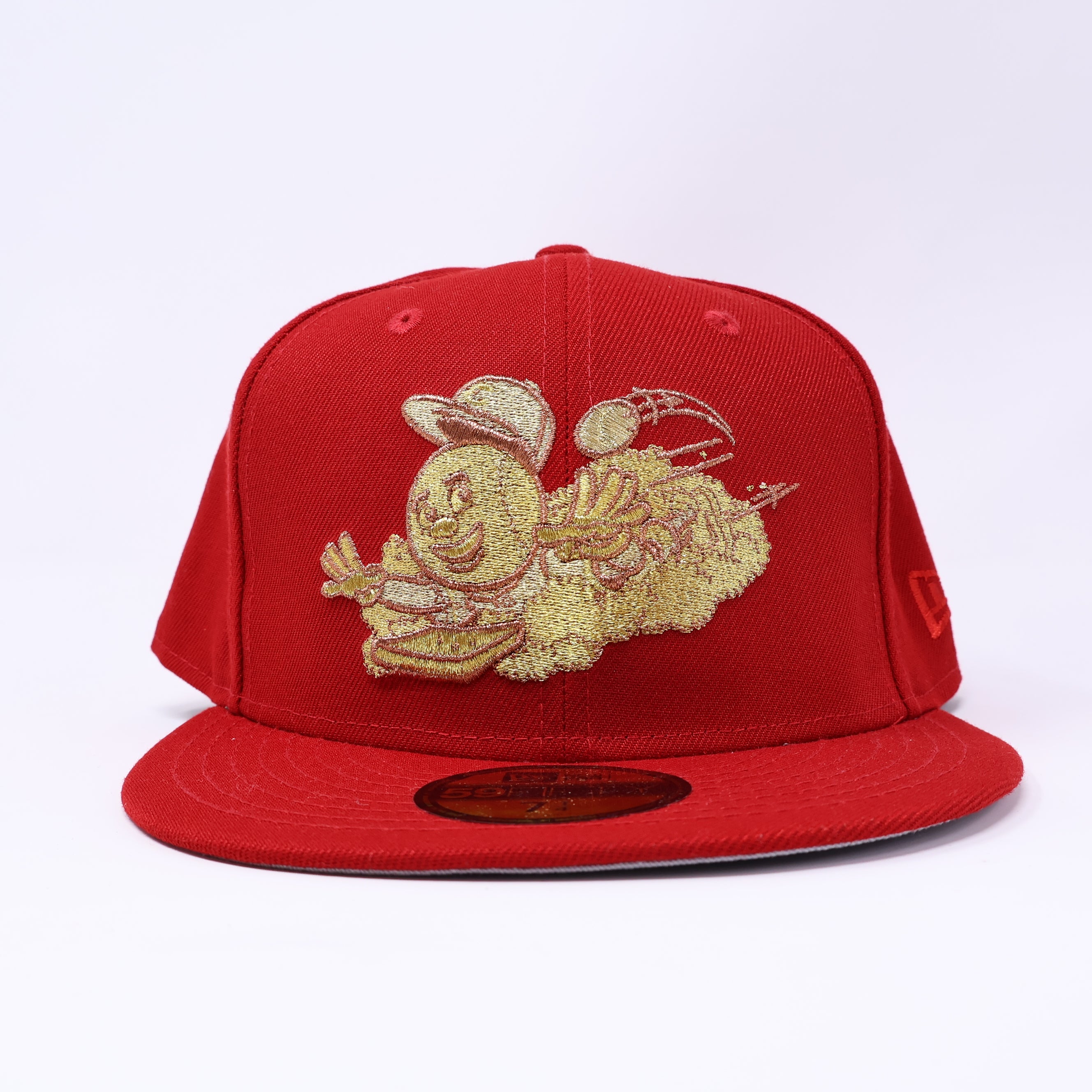 NWT 1/4 Red Cincinnati Reds Gold Mascot 59fifty New Era Fitted Hat Cap