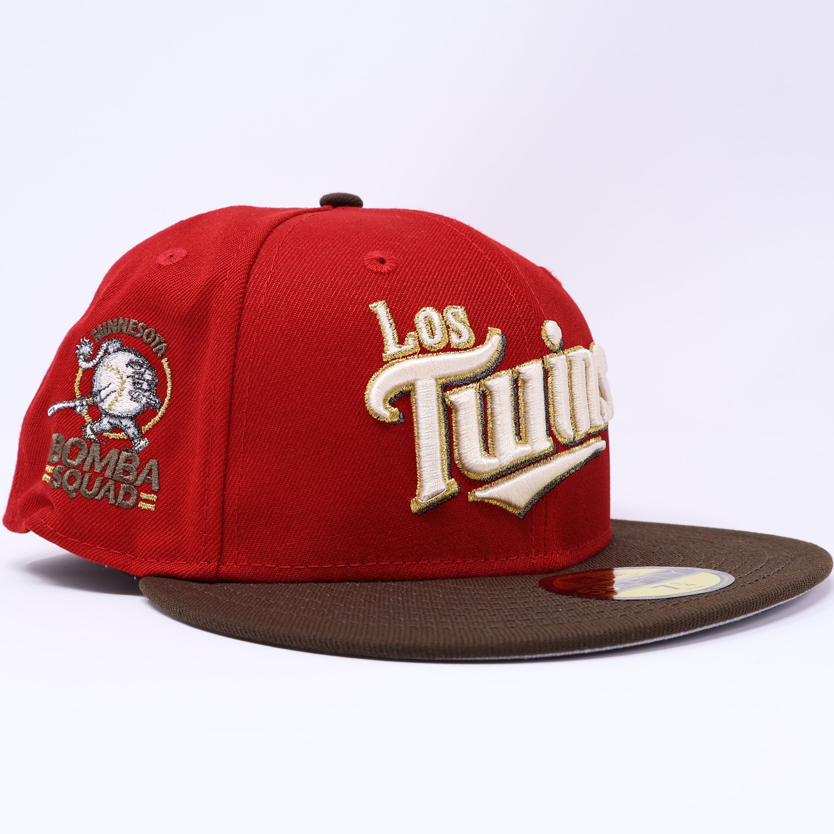 NWT 1/4 Red Minnesota Twins Bomba Squad 59fifty New Era Fitted Hat Cap