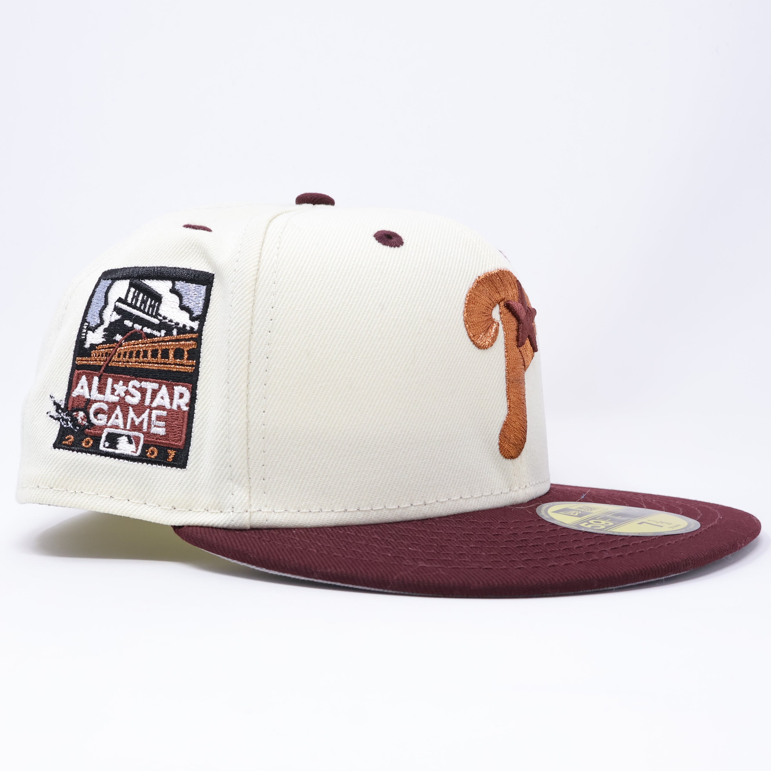 NWT 1/2 Chrome Philadelphia Phillies 2007 All-Star Game 59fifty New Era Fitted Hat Cap
