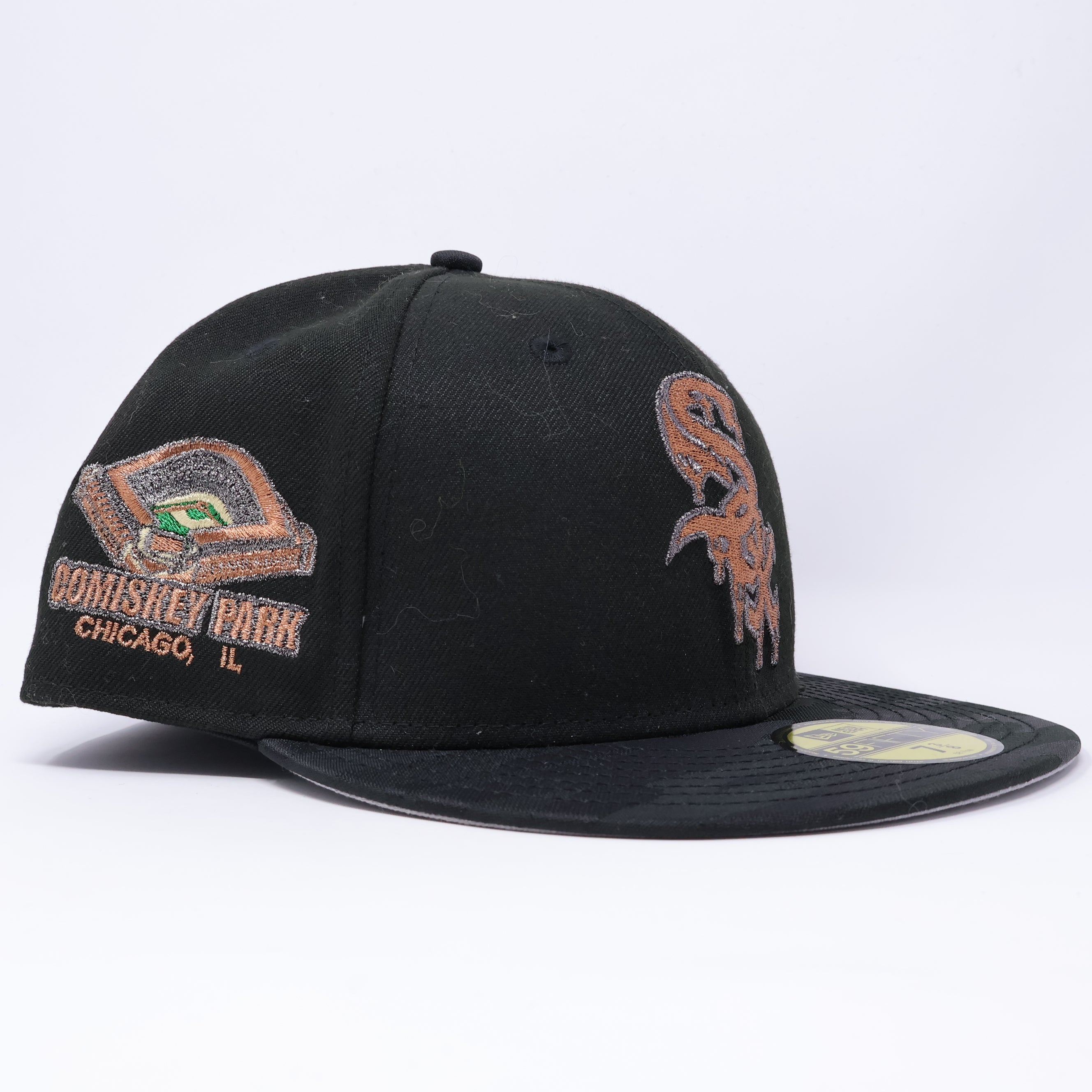 NWT 3/8 Black Chicago White Sox Comiskey Park 59fifty New Era Fitted Hat Cap