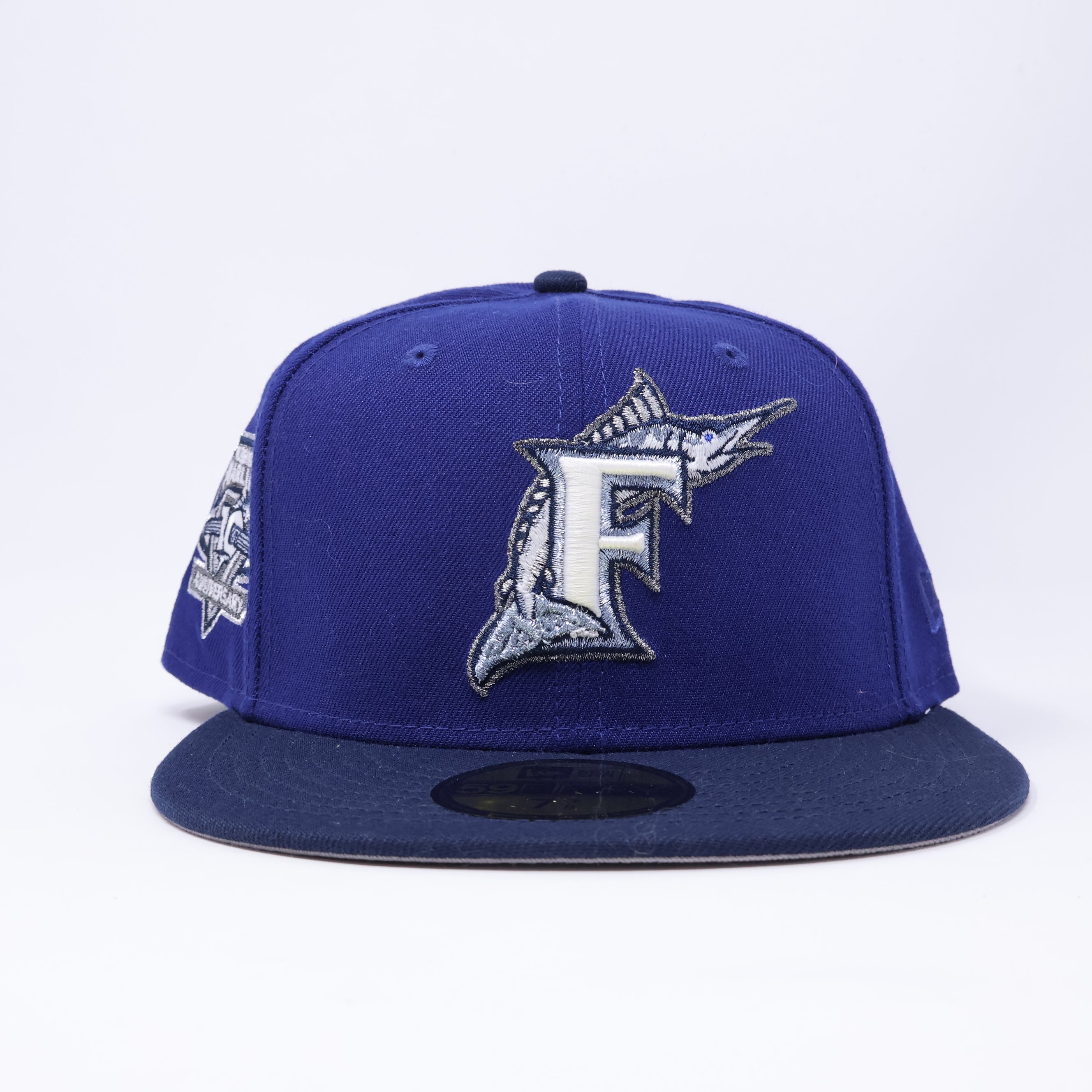 NWT 3/8 Navy Florida Marlins 10th Anniversary 59fifty New Era Fitted Hat Cap