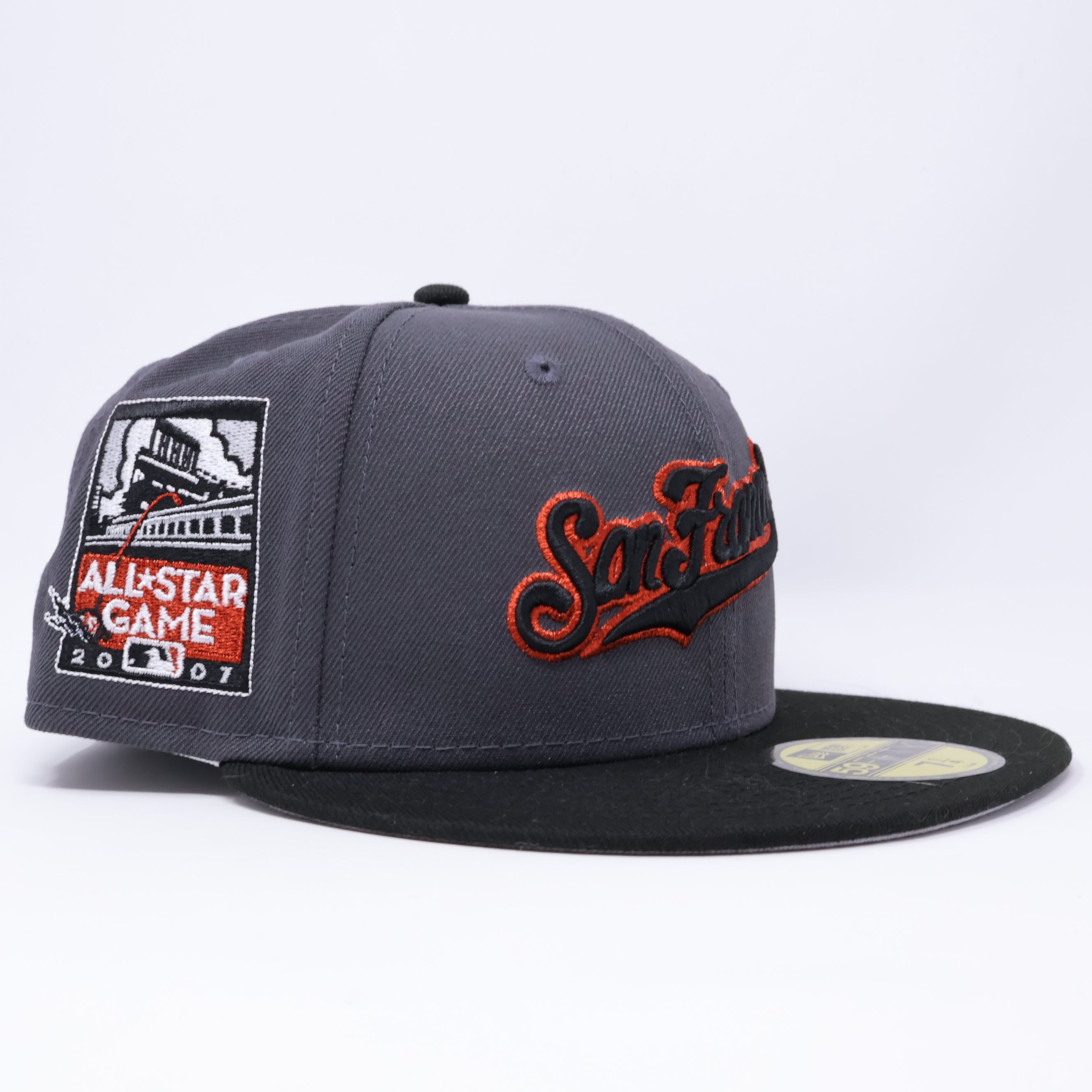 NWT 1/4 Gray San Francisco Giants 2007 All-Star Game 59fifty New Era Fitted Hat Cap