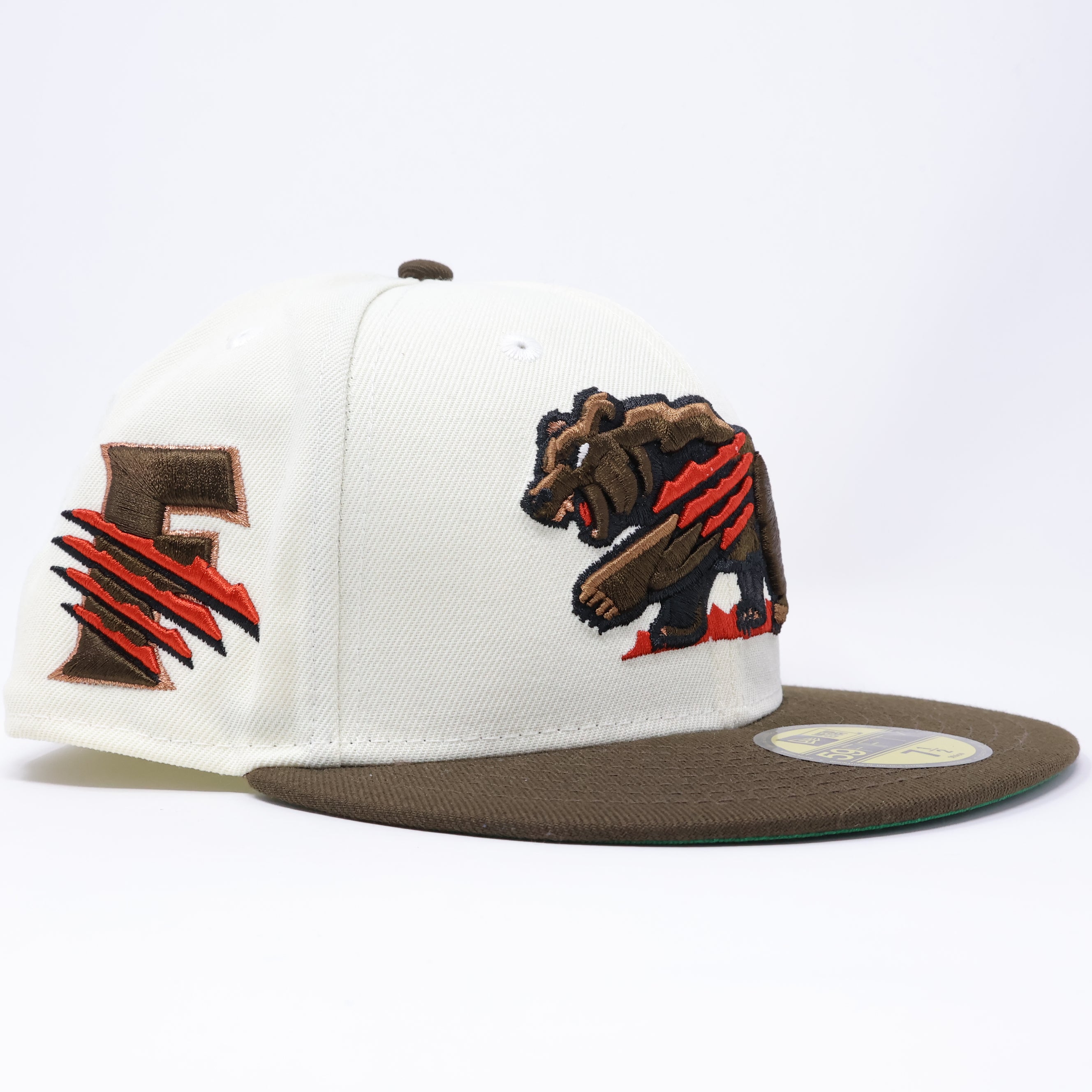 NWT 1/2 Chrome Fresno Grizzlies Minor League 59fifty New Era Fitted Hat Cap