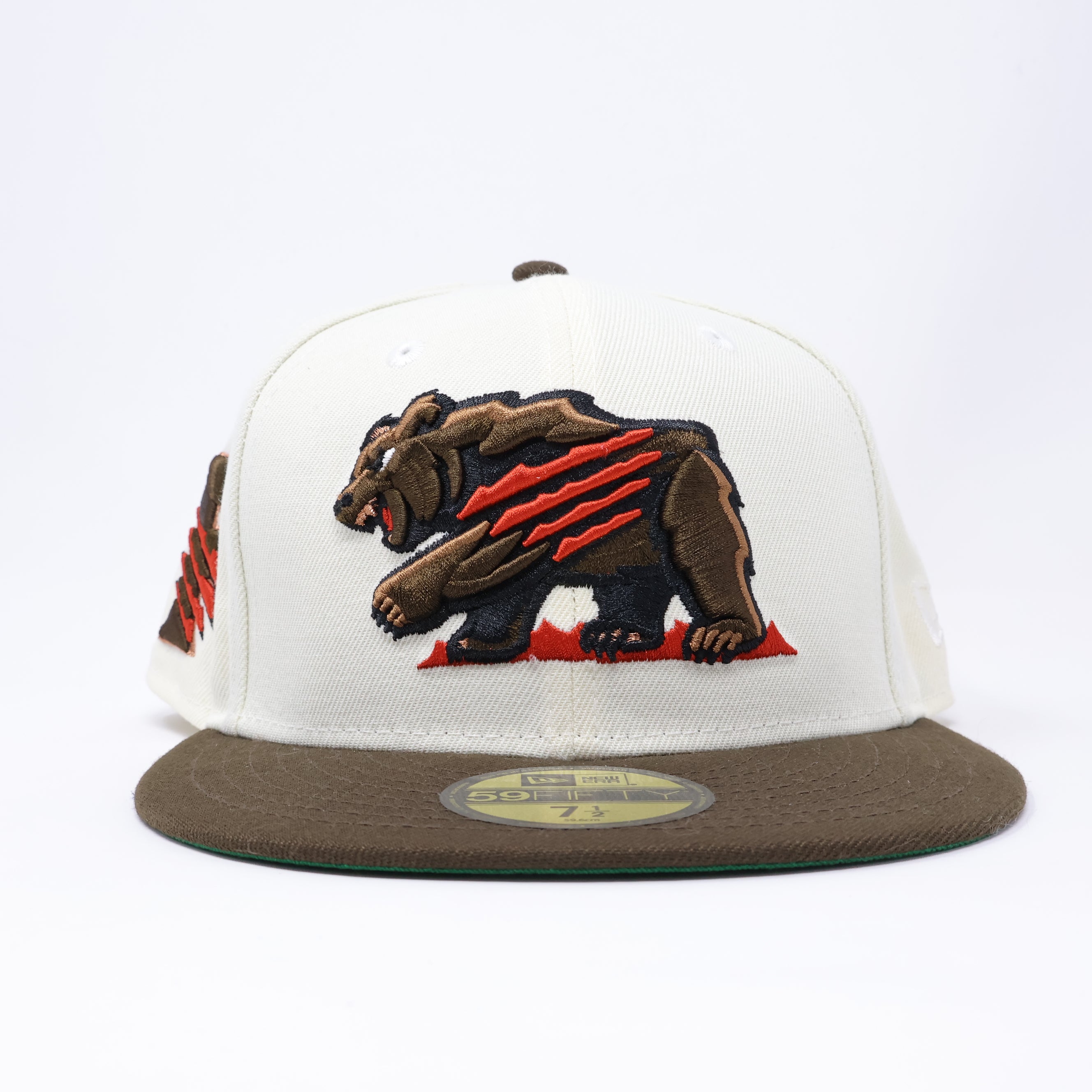NWT 1/2 Chrome Fresno Grizzlies Minor League 59fifty New Era Fitted Hat Cap