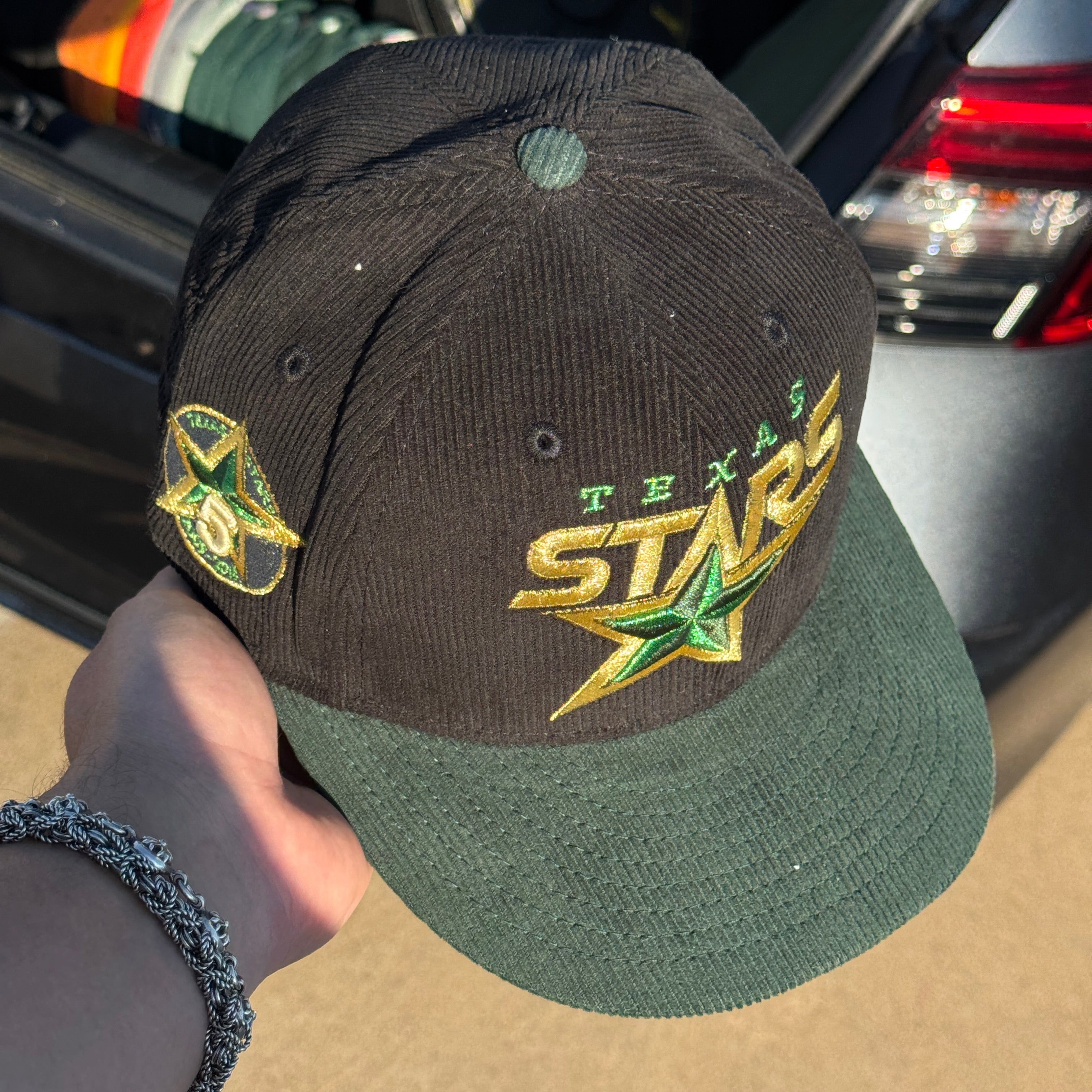 USED 1/8 Black Dallas Texas Stars NHL 59fifty New Era Fitted Hat Cap