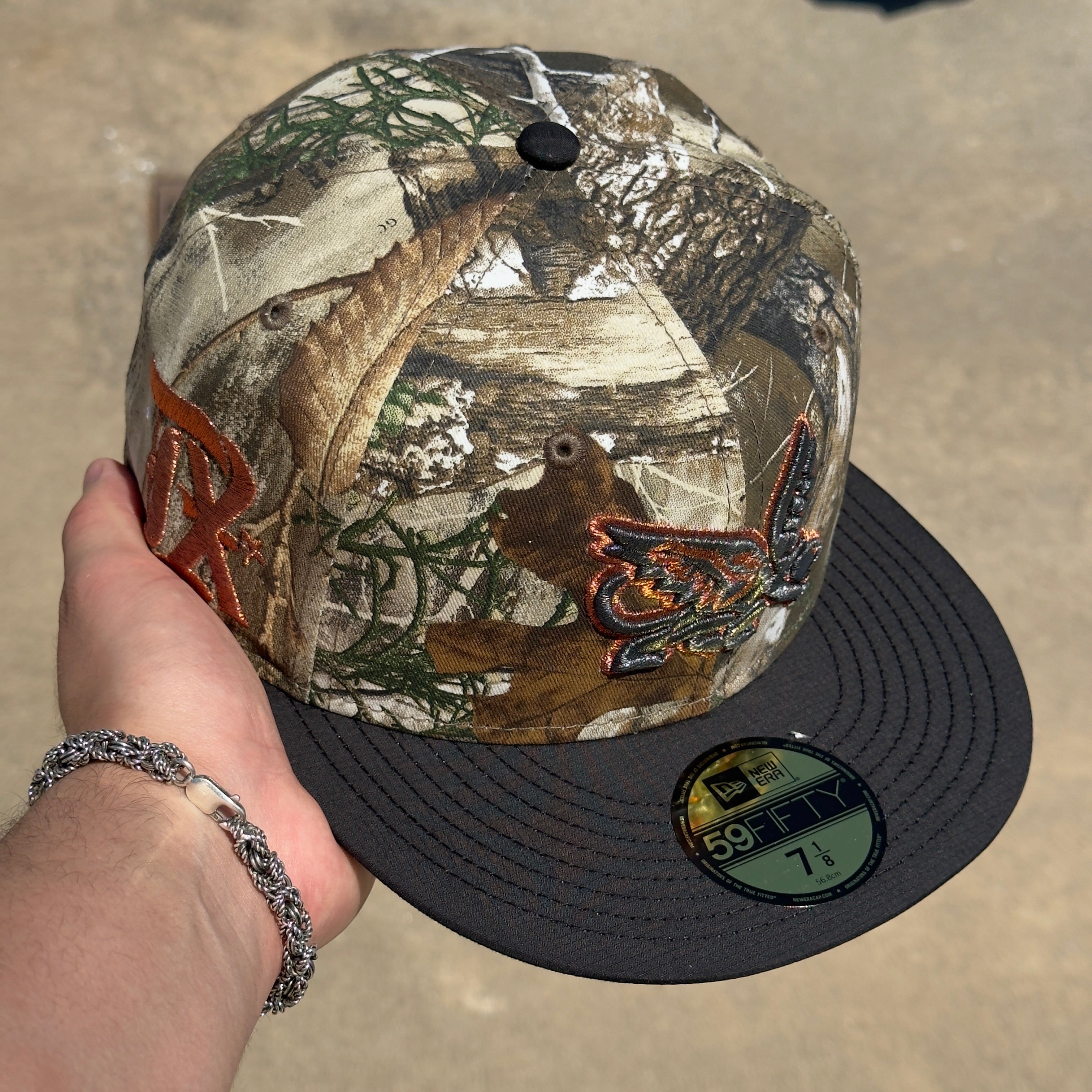 Camo Realtree Texas Rangers Peagle 2023 Champions 59fifty New Era Fitted Cap Hat