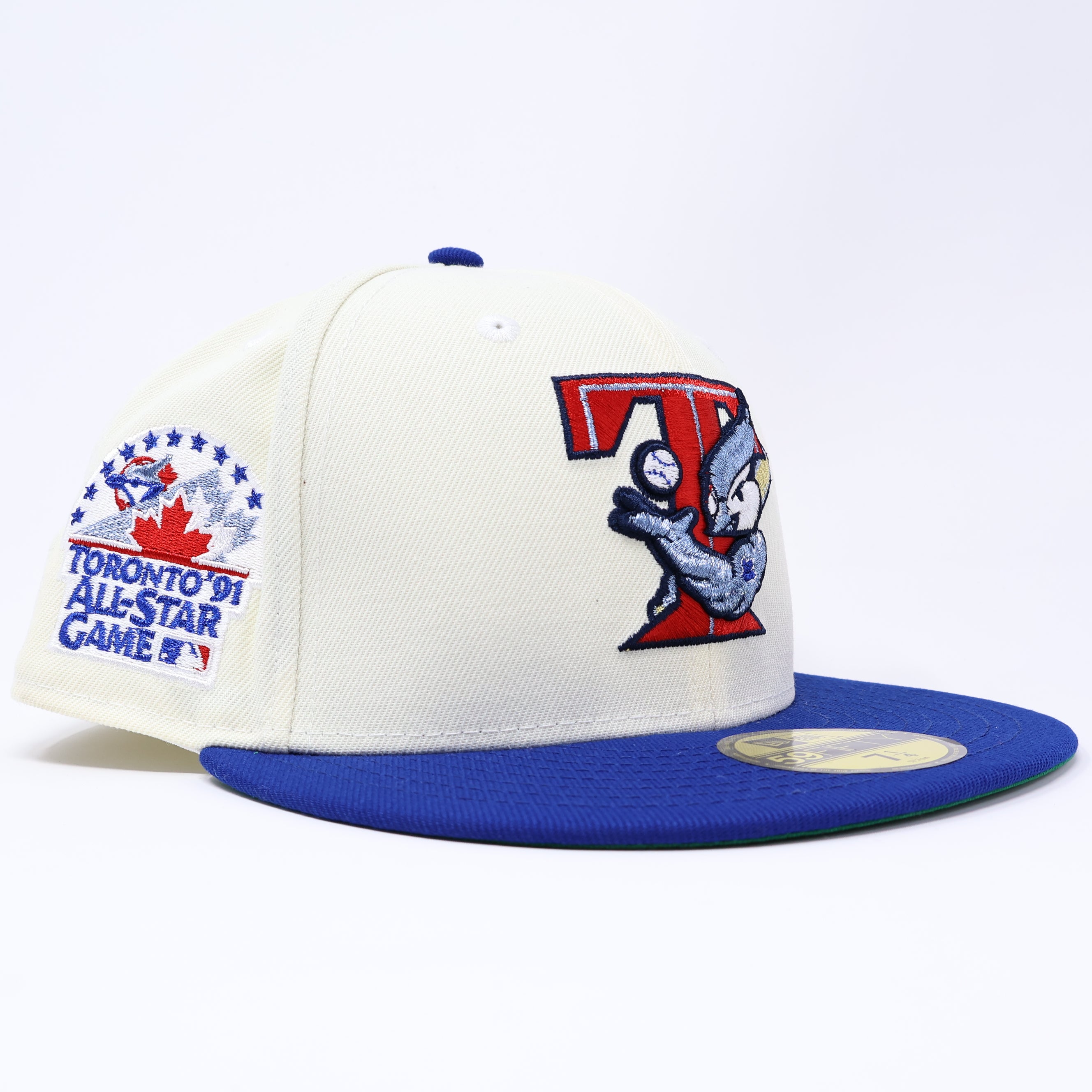 NWT 1/4 Chrome Toronto Blue Jays 91 All Star Game 59fifty New Era Fitted Hat Cap