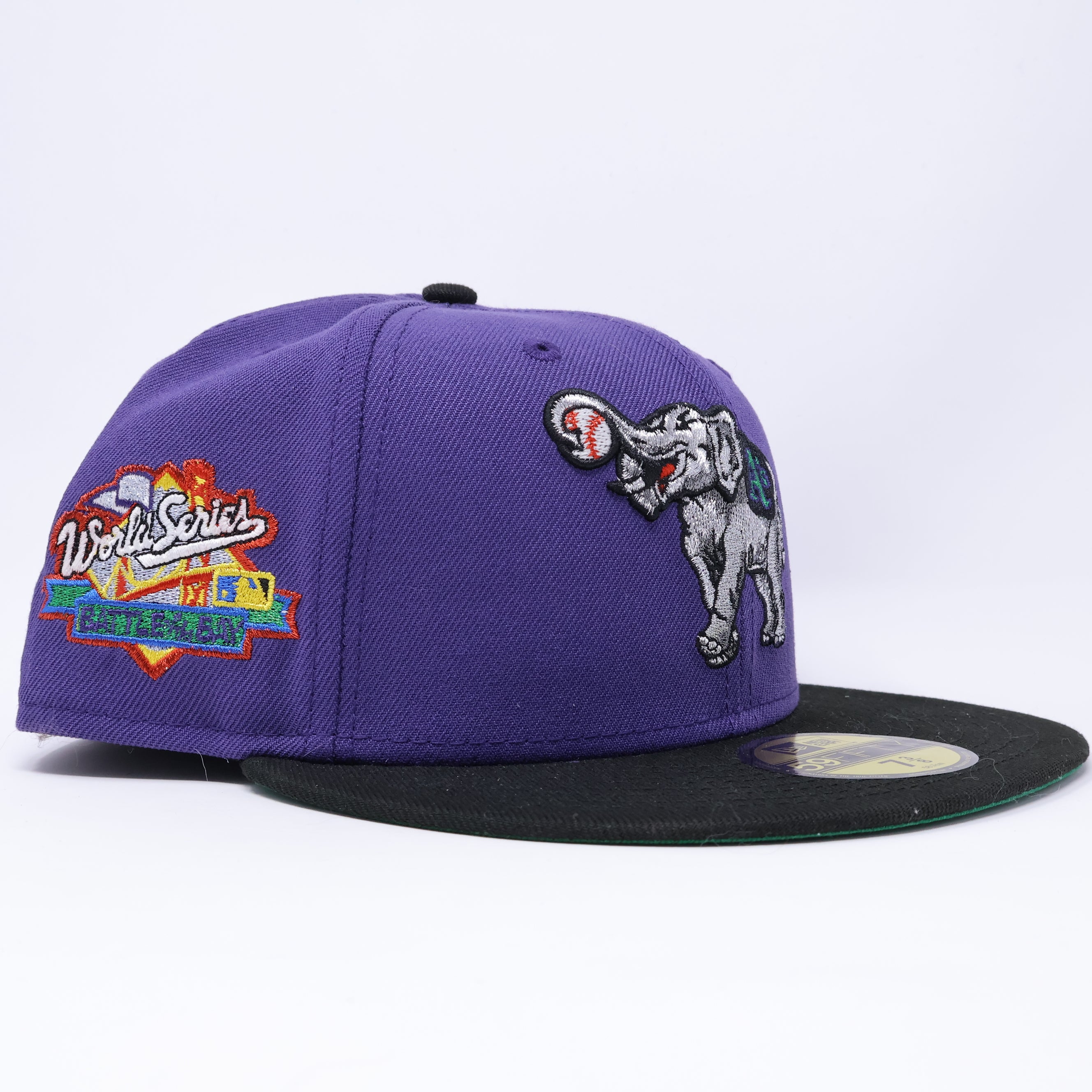NWT 3/8 Purple Oakland Athletics 1989 World Series 59fifty New Era Fitted Hat Cap