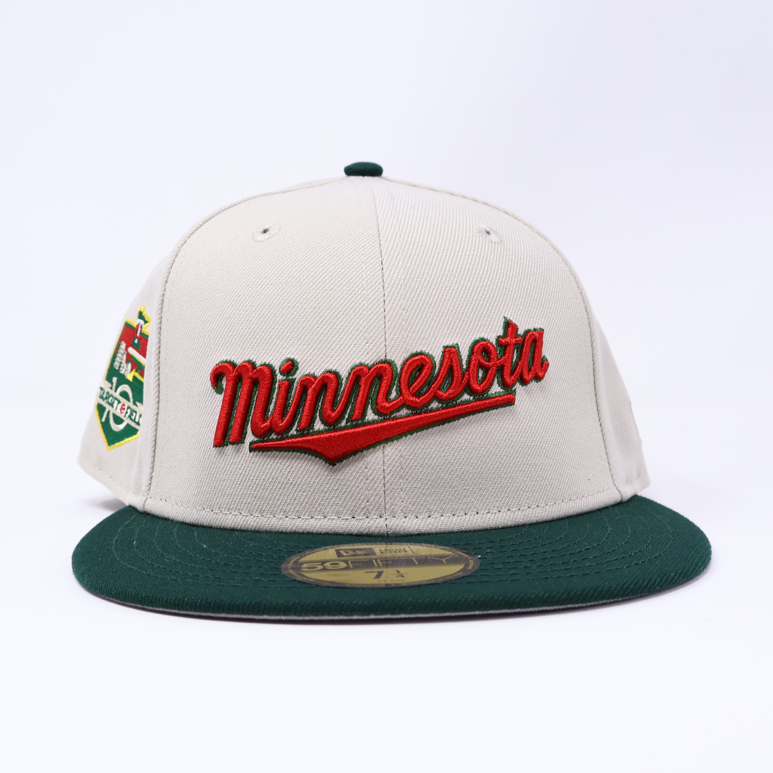 NWT 1/4 Stone Minnesota Twins Target Field 59fifty New Era Fitted Hat Cap