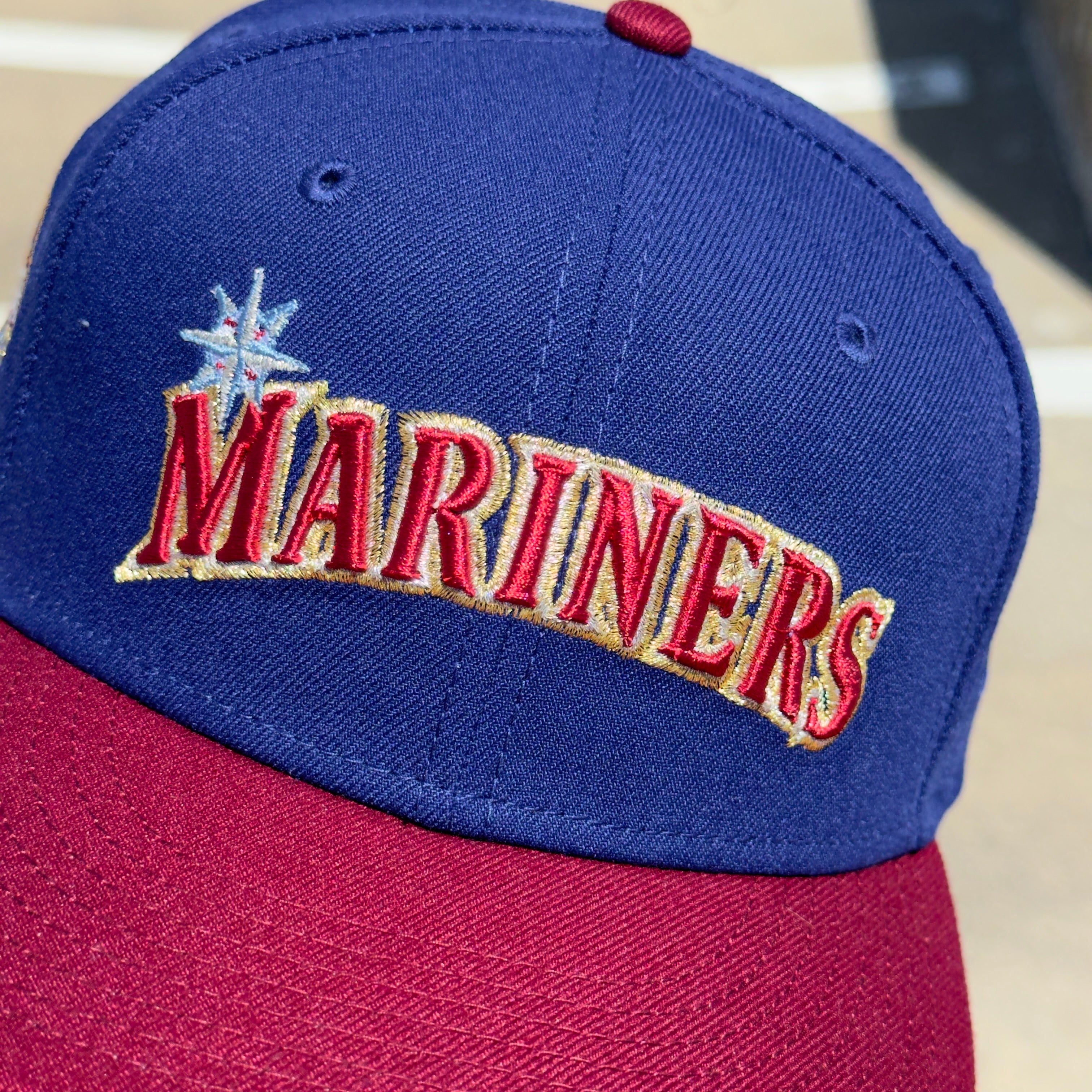 7 1/8 USED Blue Red Seattle Mariners All Star Game 59fifty New Era Fitted Hat