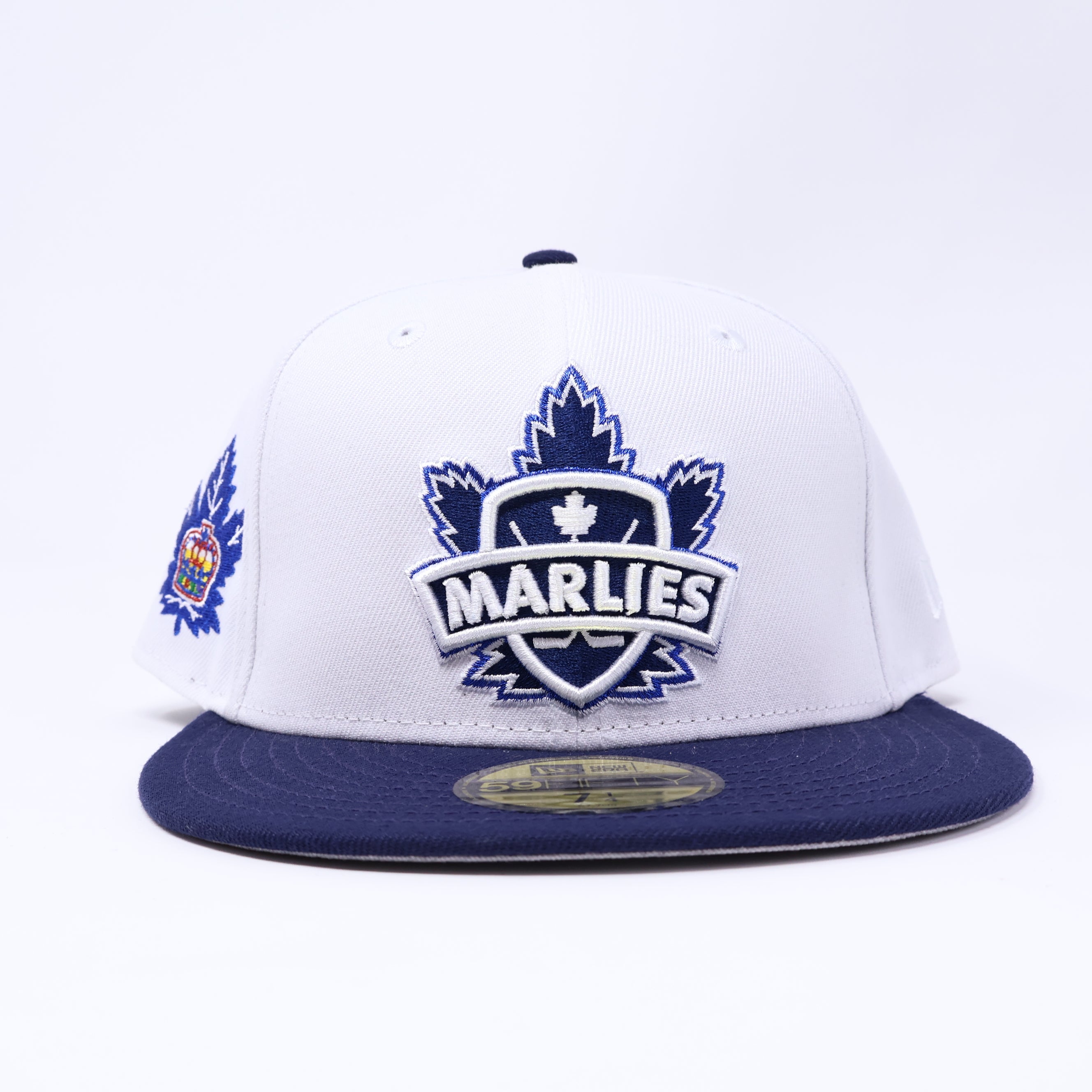 NWT 1/4 White Toronto Marlies AHL NHL 59fifty New Era Fitted Hat Cap